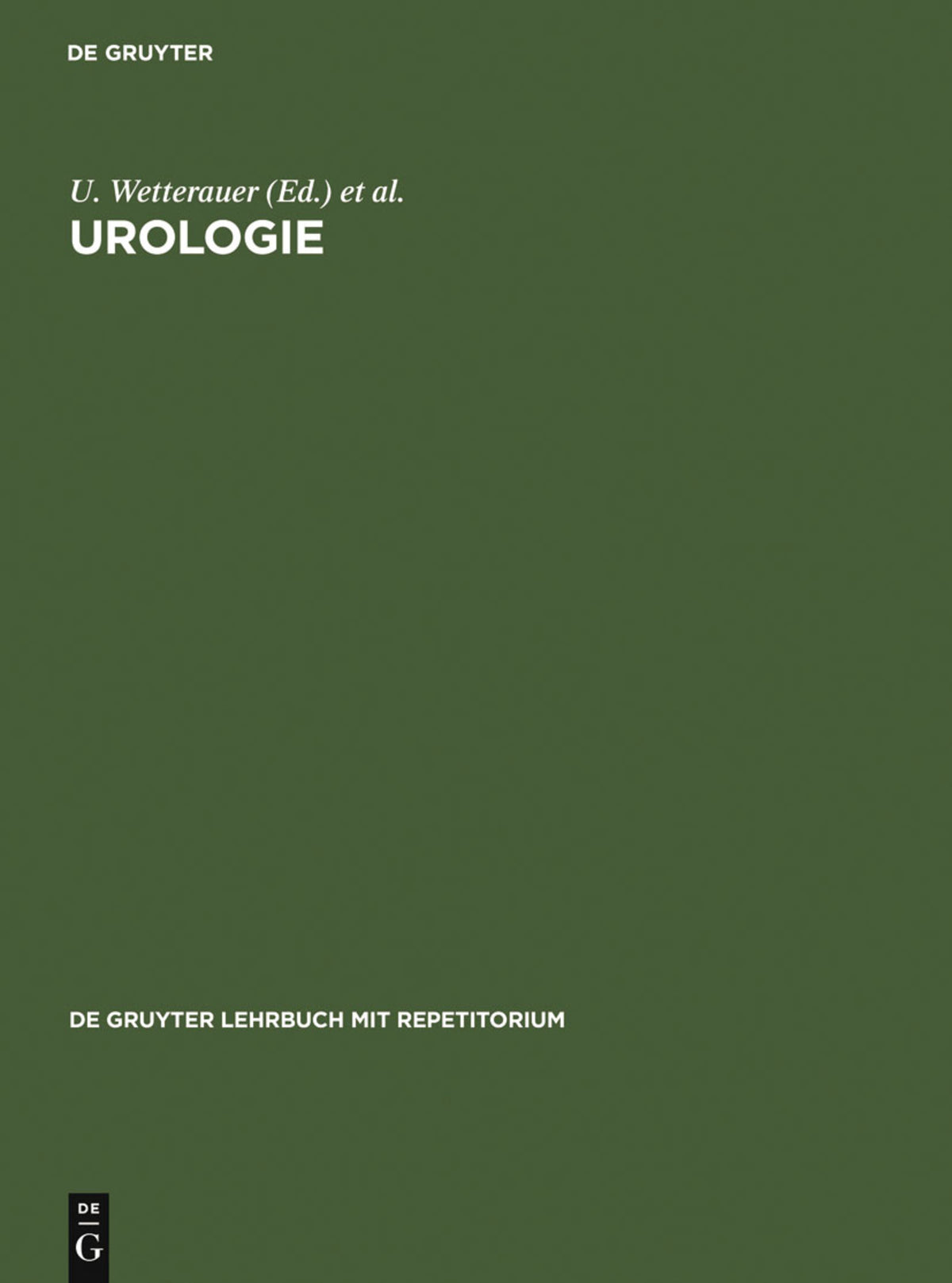 Cover image for Urologie ISBN 9783110133806