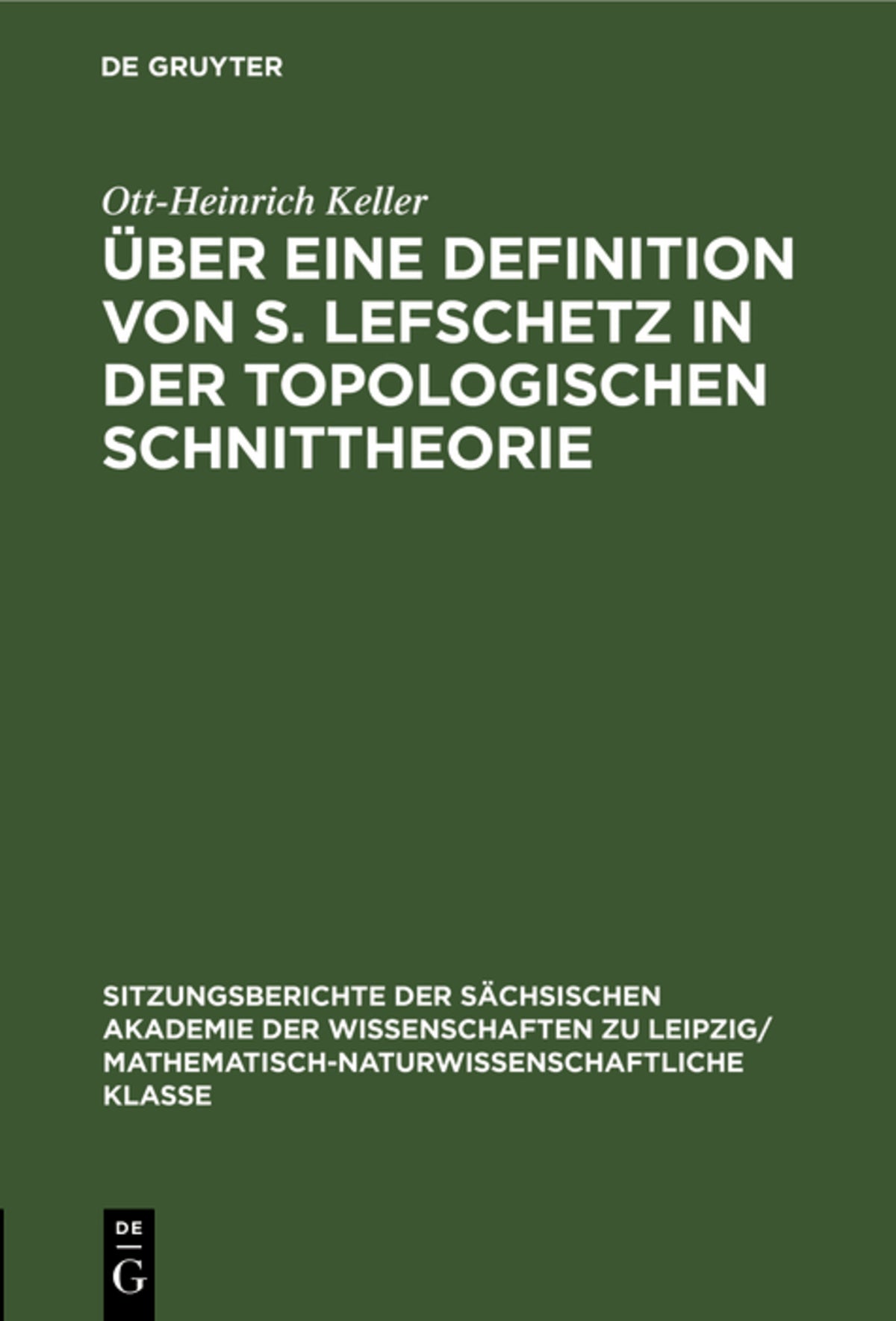 Über eine Definition von S. Lefschetz in der topologischen Schnittheorie