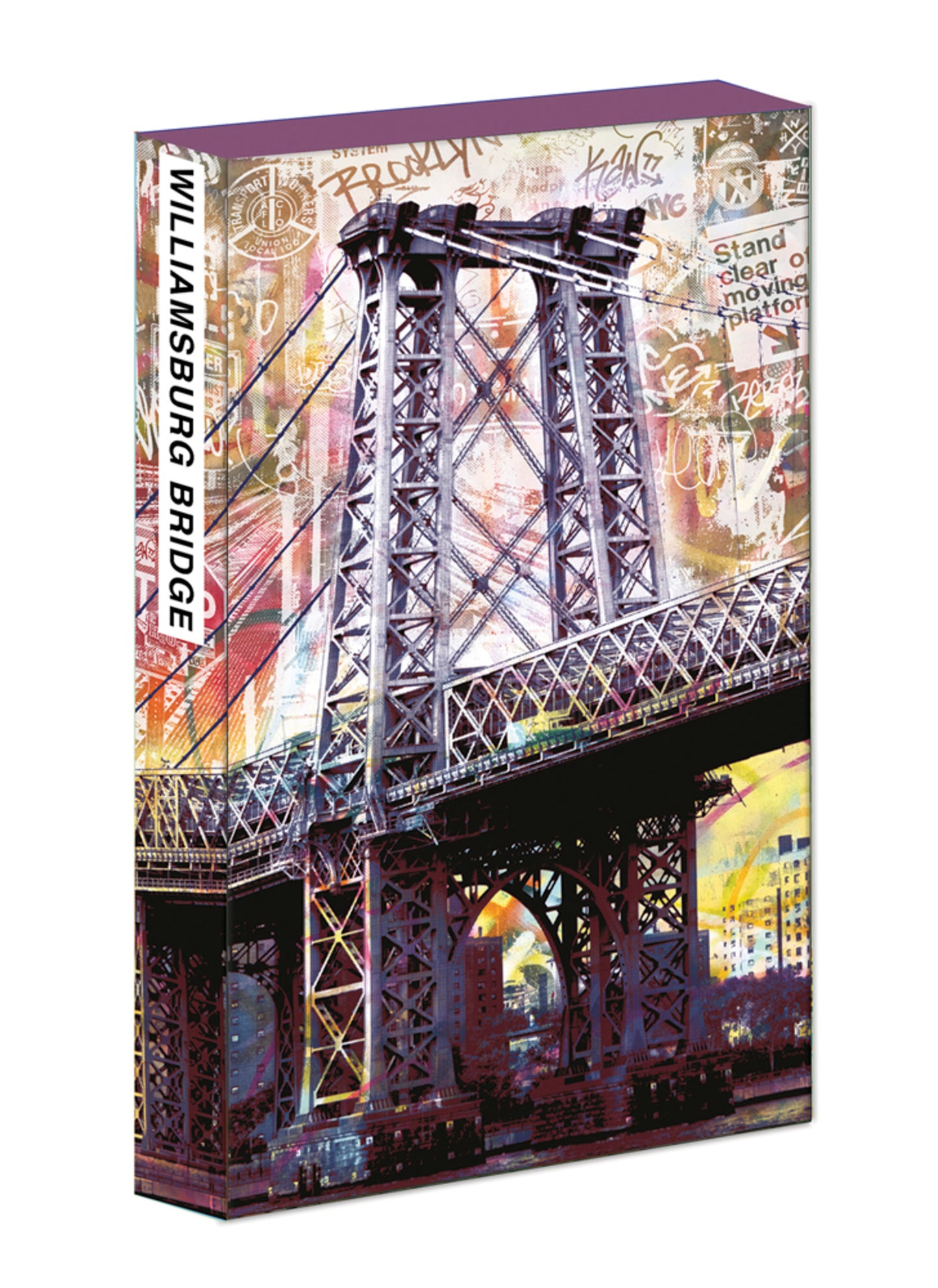 teNeues - 8-Pen Set: Williamsburg Bridge, 8 Ballpoint Pens, Sleek Paper Case, Magnetic Closure