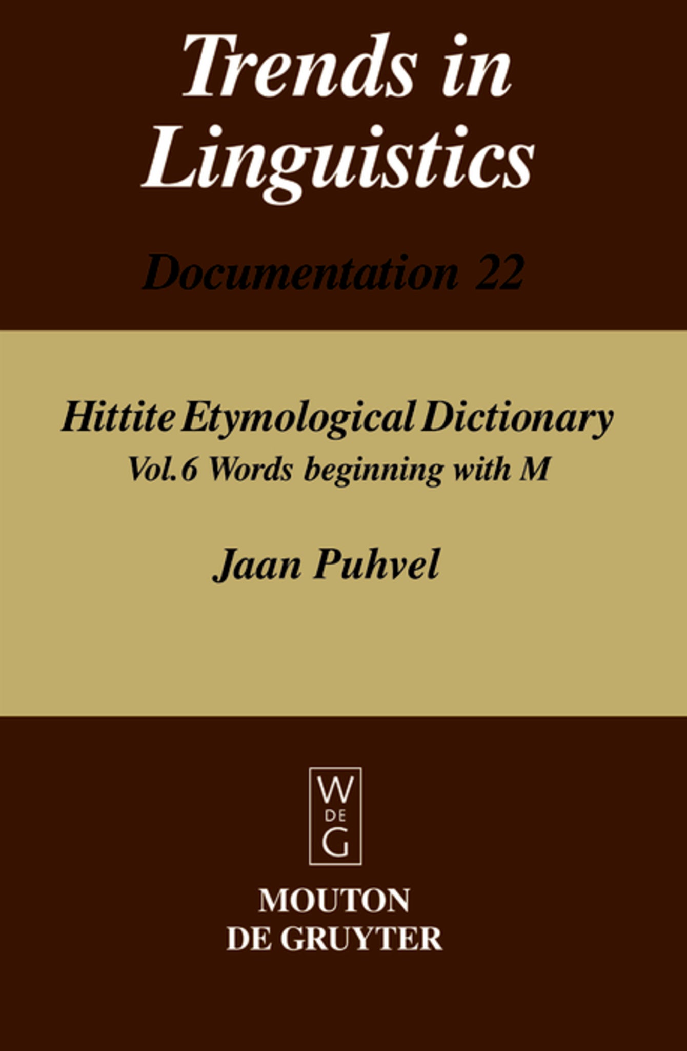 Cover image for Words beginning with M ISBN 9783110181623