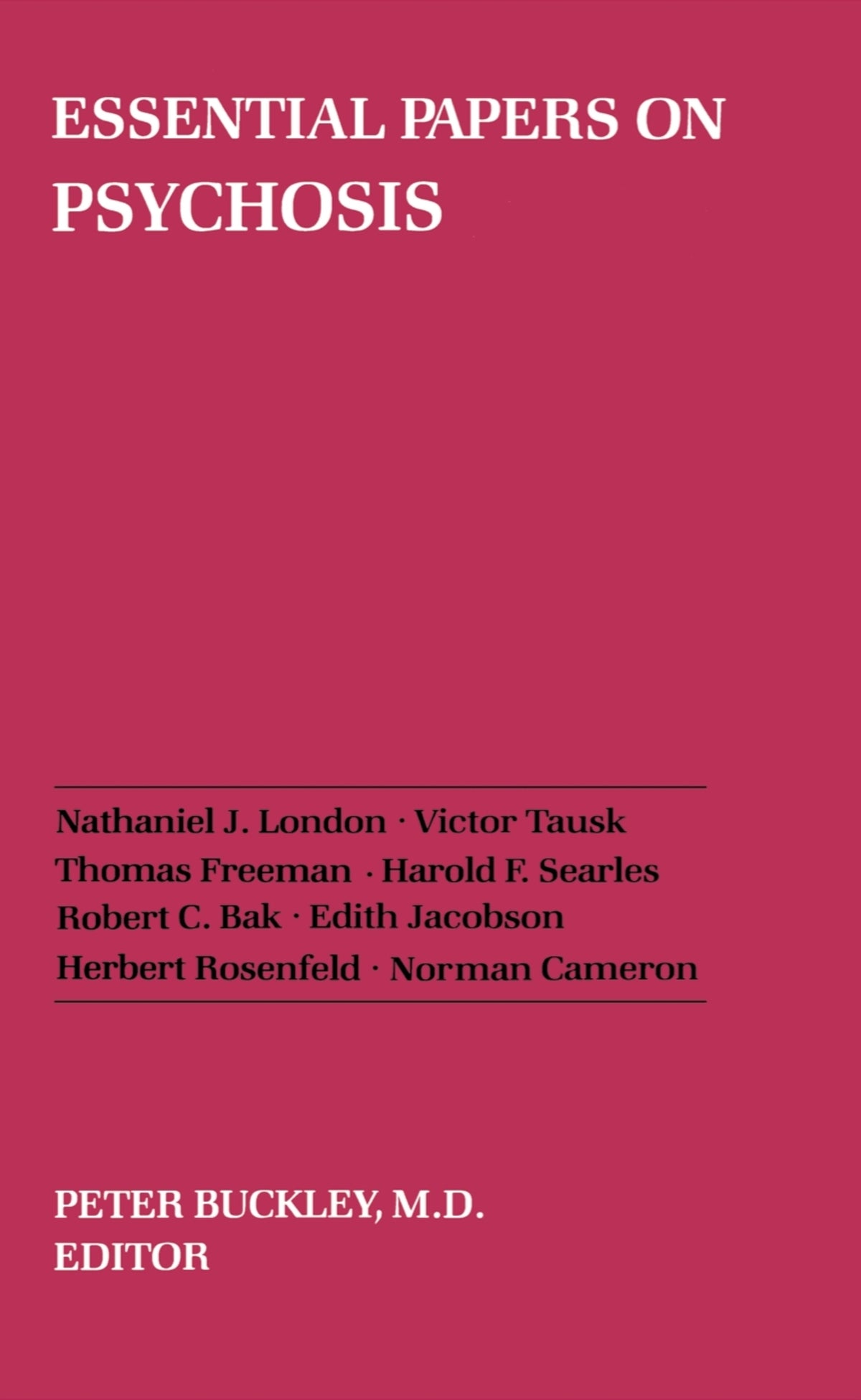 Cover image for Essential Papers on Psychosis ISBN 9780814710975