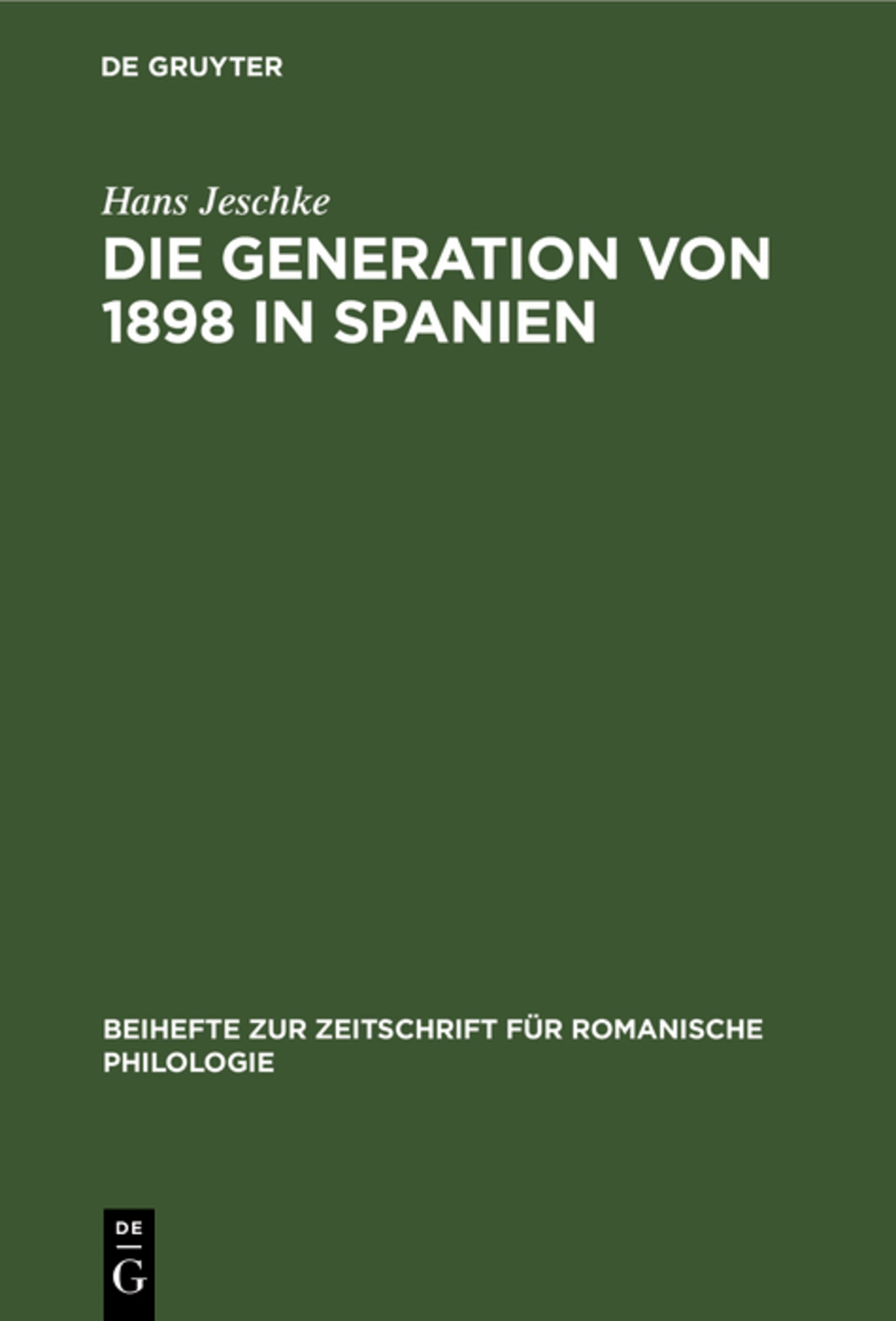 Die Generation von 1898 in Spanien