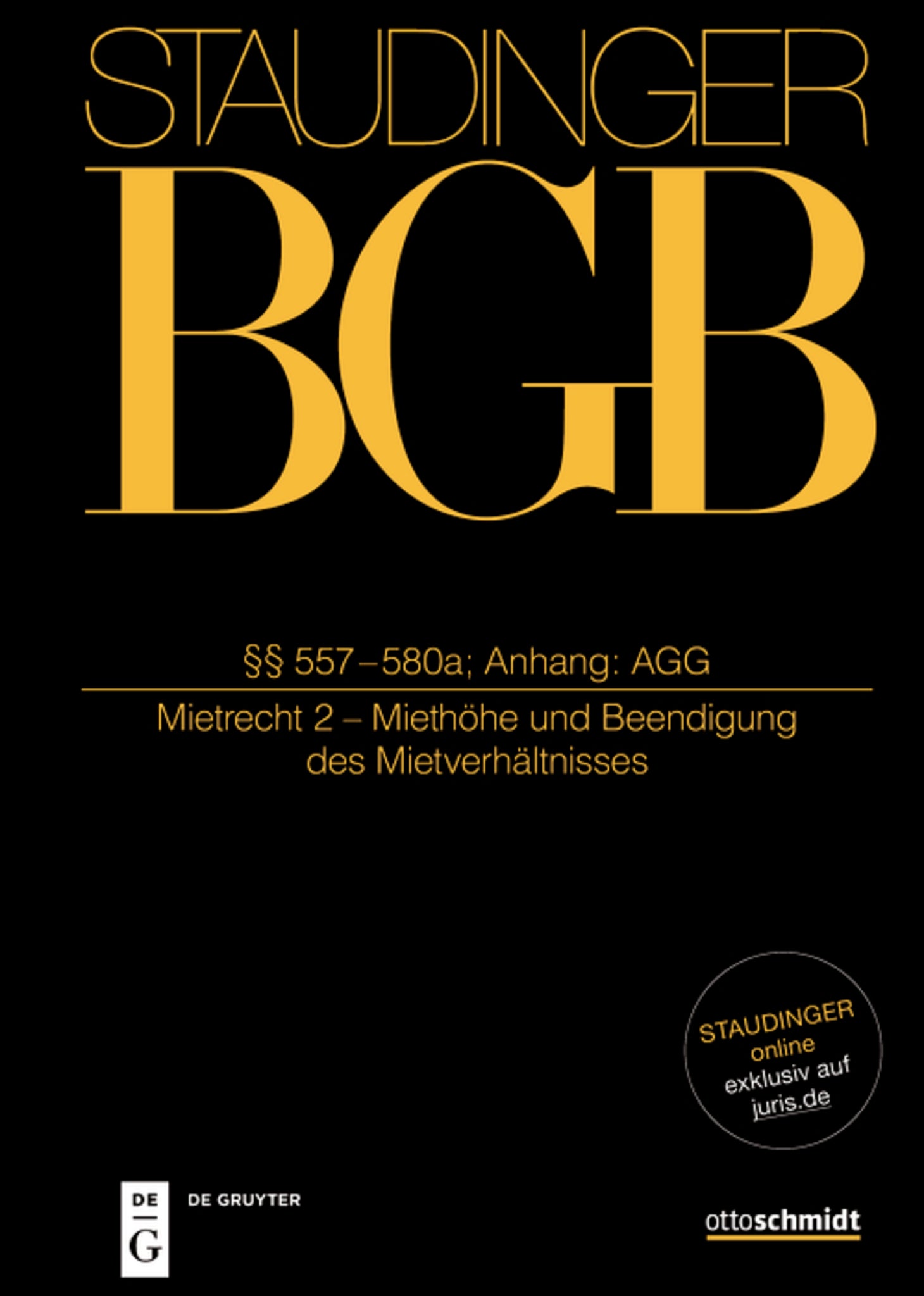 Cover image for §§ 557-580a; Anhang: AGG ISBN 9783805913874