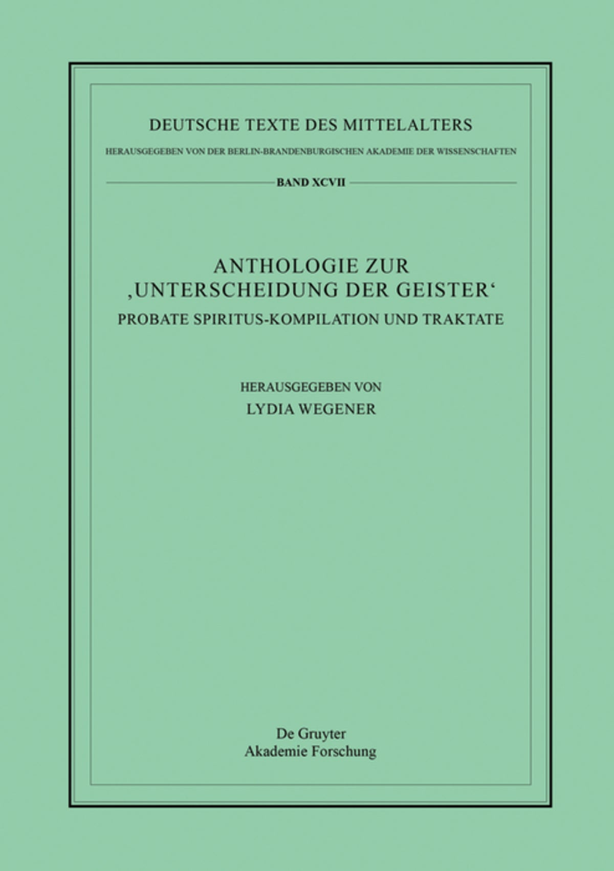 Anthologie zur ‚Unterscheidung der Geister‘