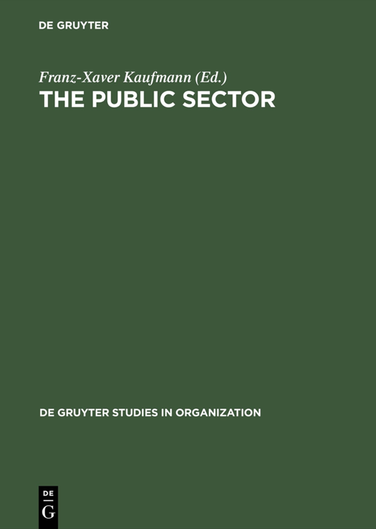Cover image for The Public Sector ISBN 9783110123807