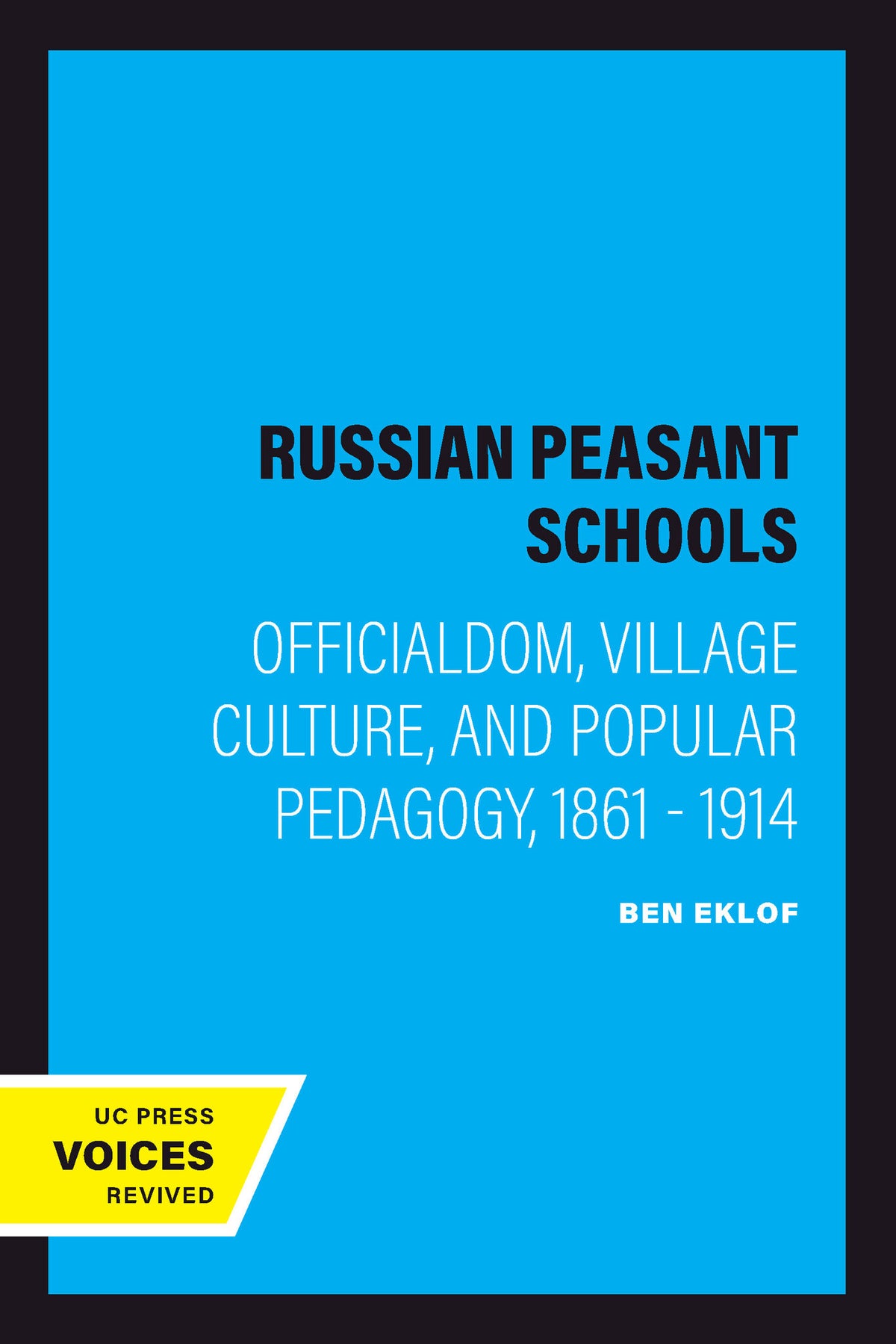 Cover image for Russian Peasant Schools ISBN 9780520344983