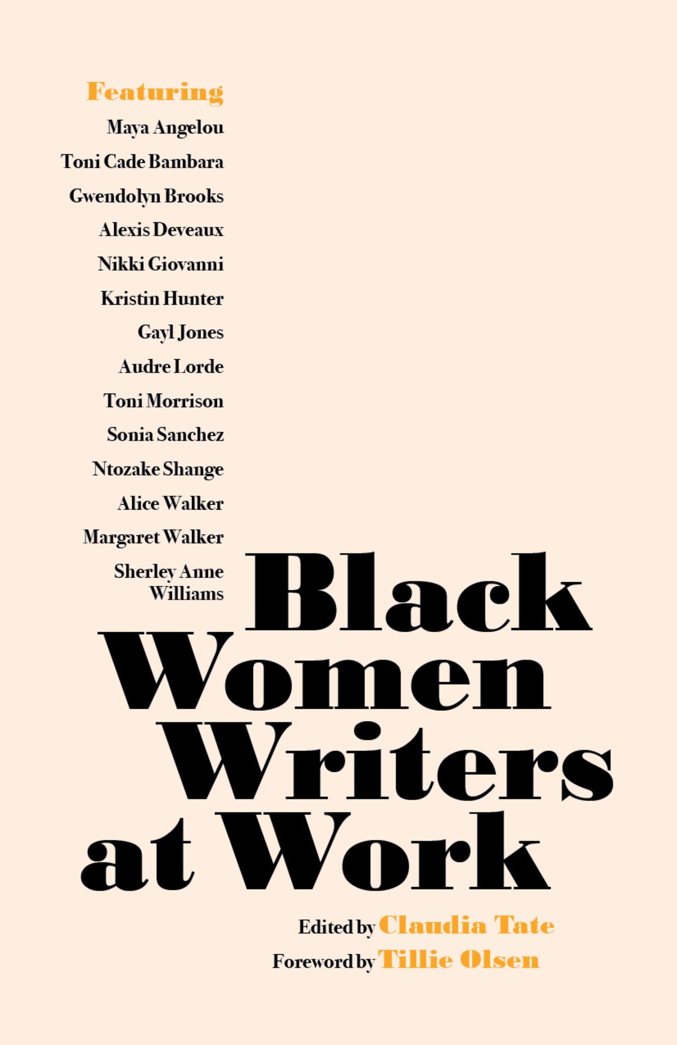 Cover image for Black Women Writers at Work ISBN 9781642598742