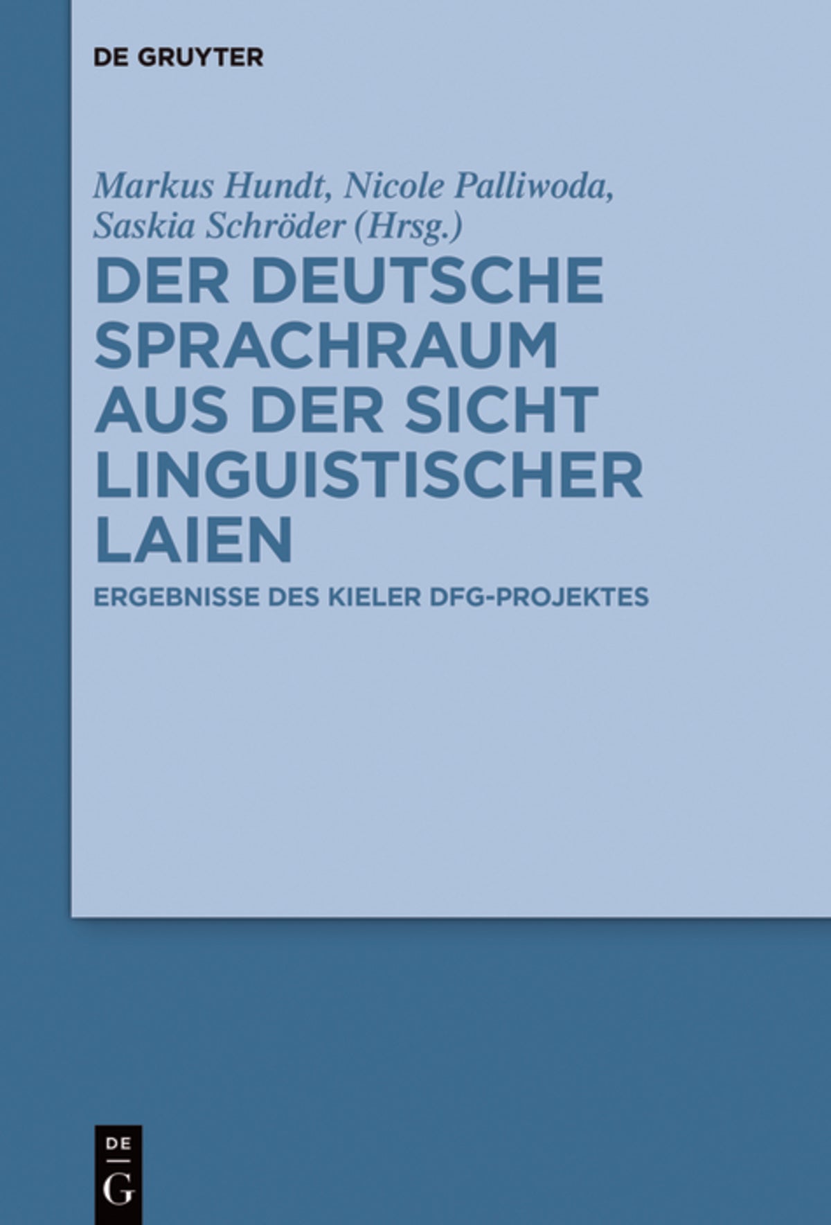 Cover image for Der deutsche Sprachraum aus der Sicht linguistischer Laien ISBN 9783110550849