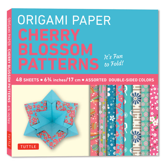 Origami Paper- Cherry Blossom Prints- Small 6 3/4" 48 sheets