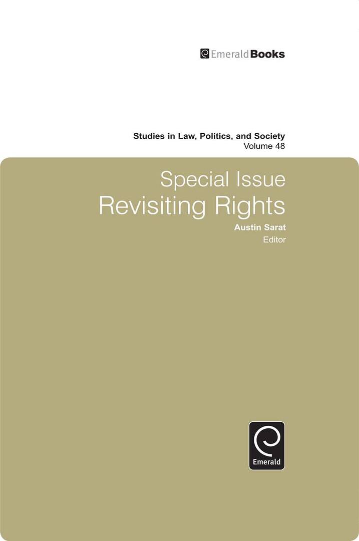 Cover image for Studies in Law, Politics, and Society ISBN 9781848559301