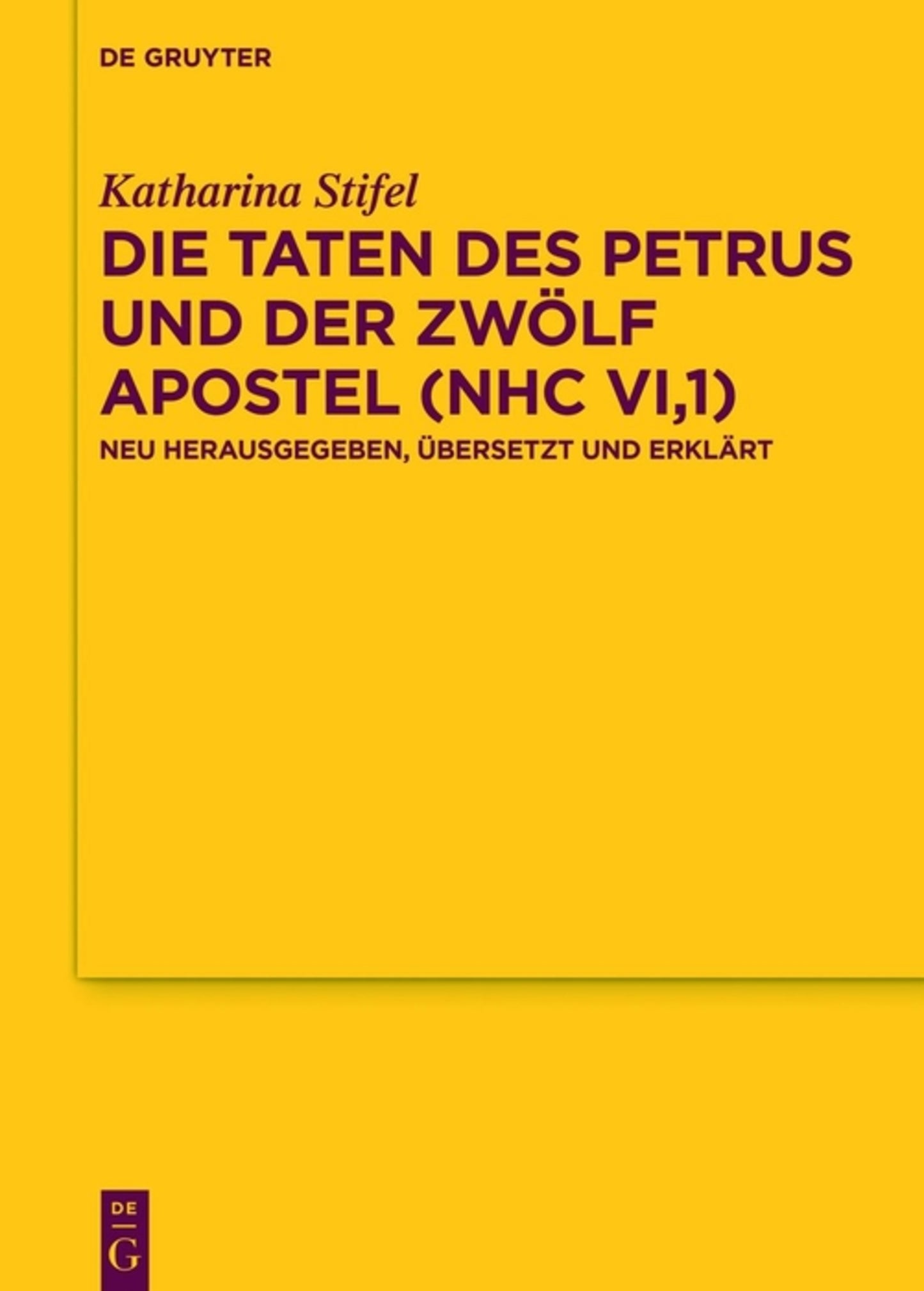 Die Taten des Petrus und der zwölf Apostel (NHC VI,1)