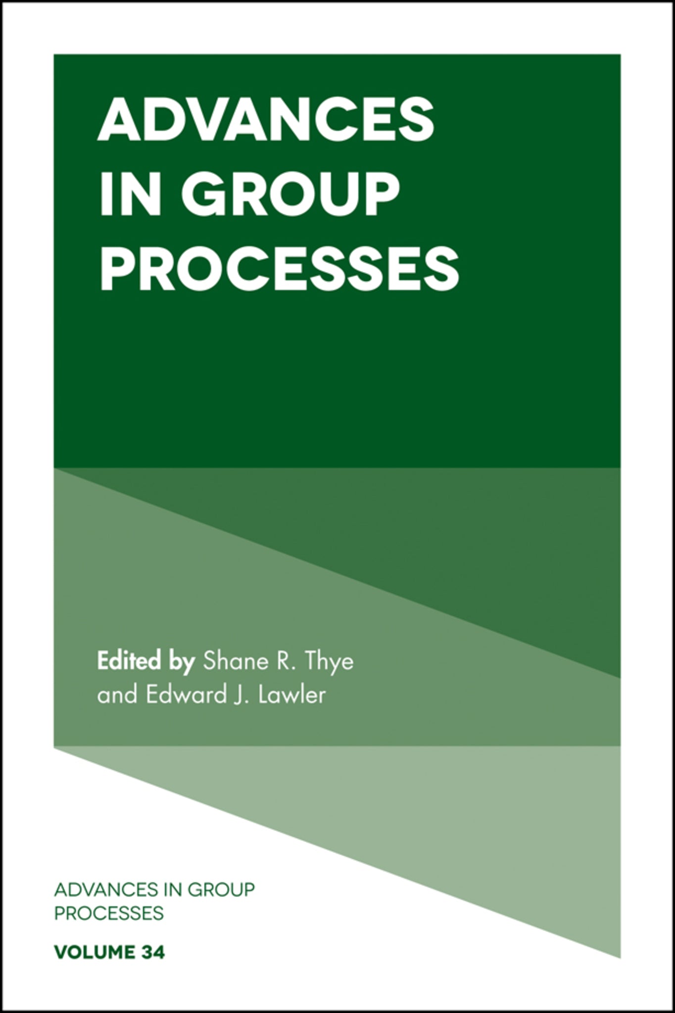 Cover image for Advances in Group Processes ISBN 9781787431935