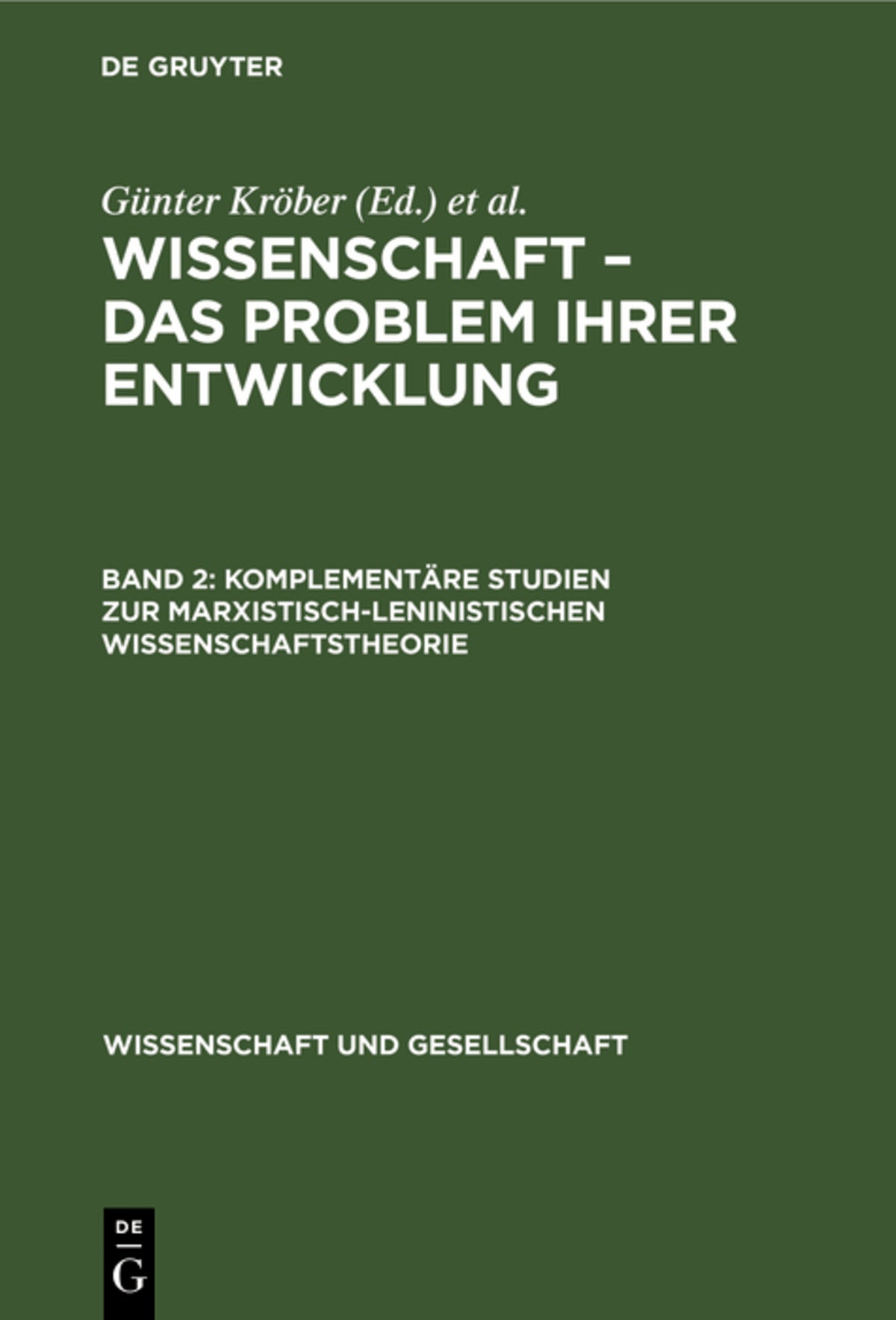 Cover image for Komplementäre Studien zur marxistisch-leninistischen Wissenschaftstheorie ISBN 9783112566077