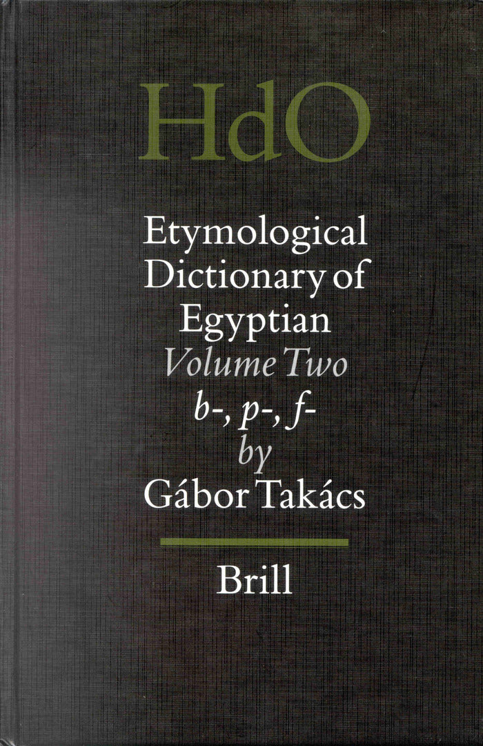 Cover image for Etymological Dictionary of Egyptian, Volume 2 ISBN 9789004121218