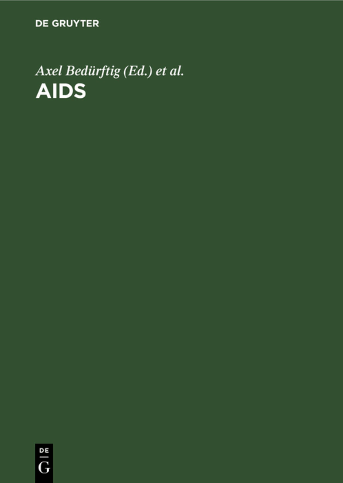 Cover image for AIDS ISBN 9783110112672