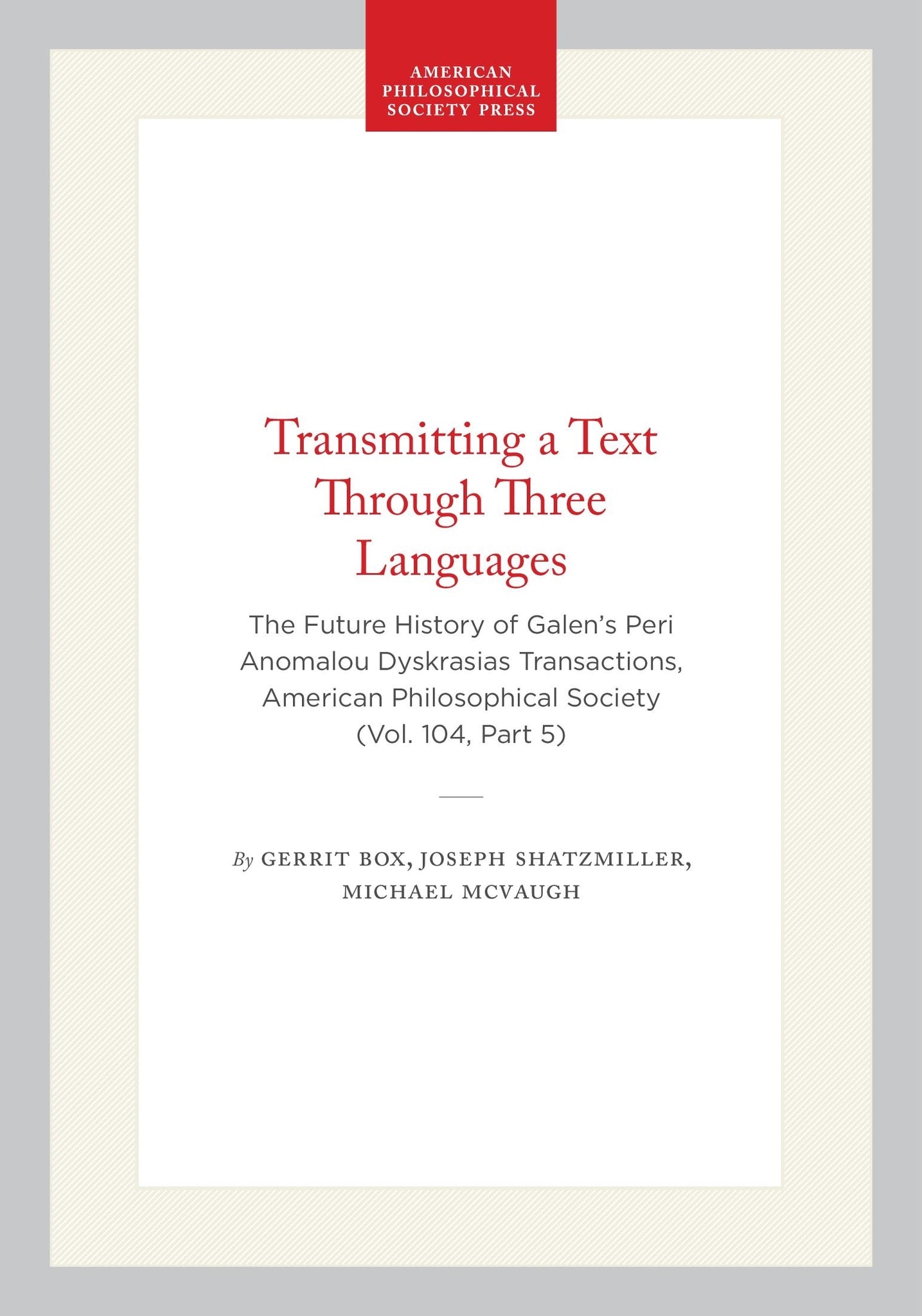 Transmitting a Text Through Three Languages