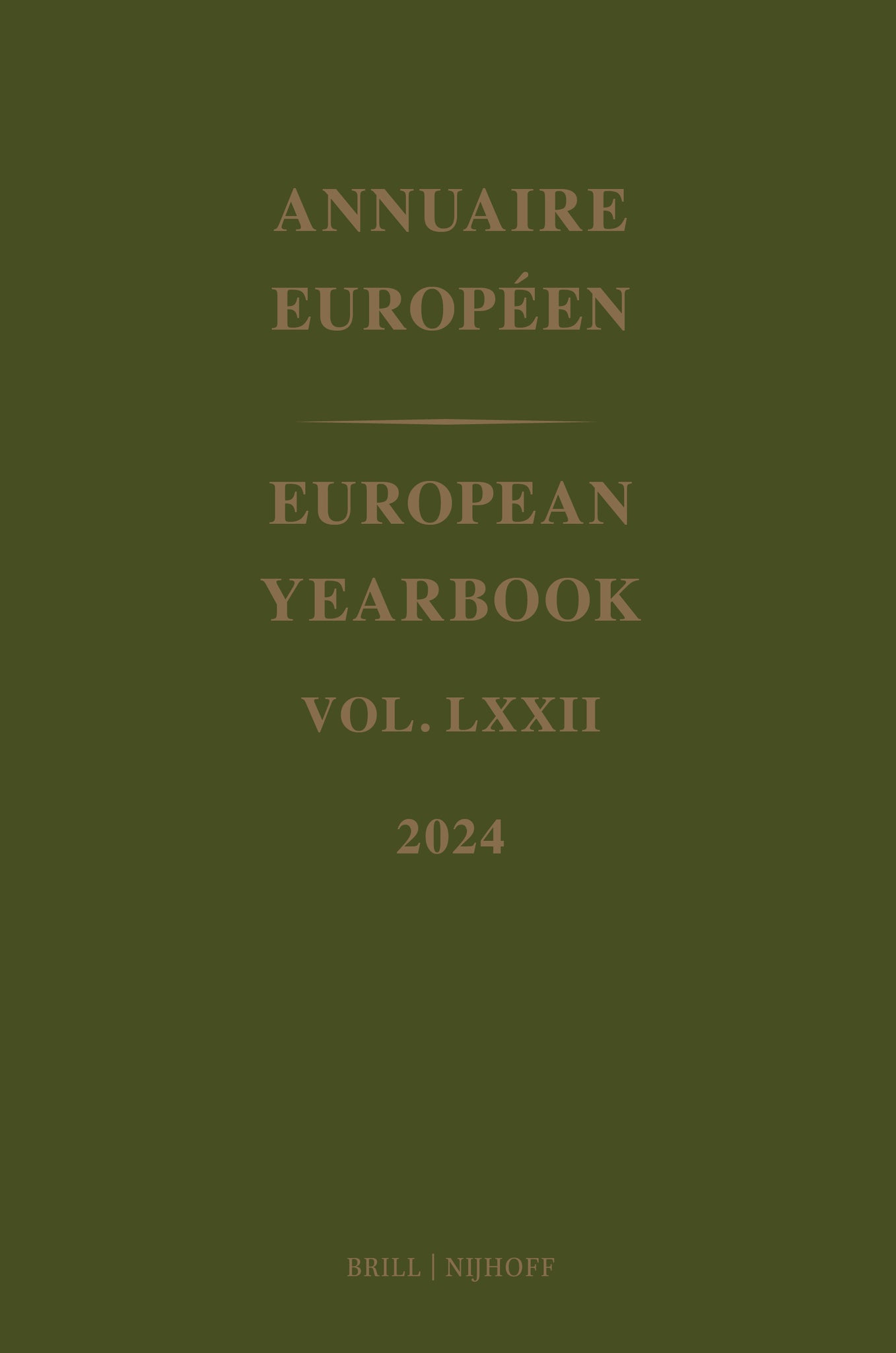 European Yearbook / Annuaire Européen, Volume 72 (2024)