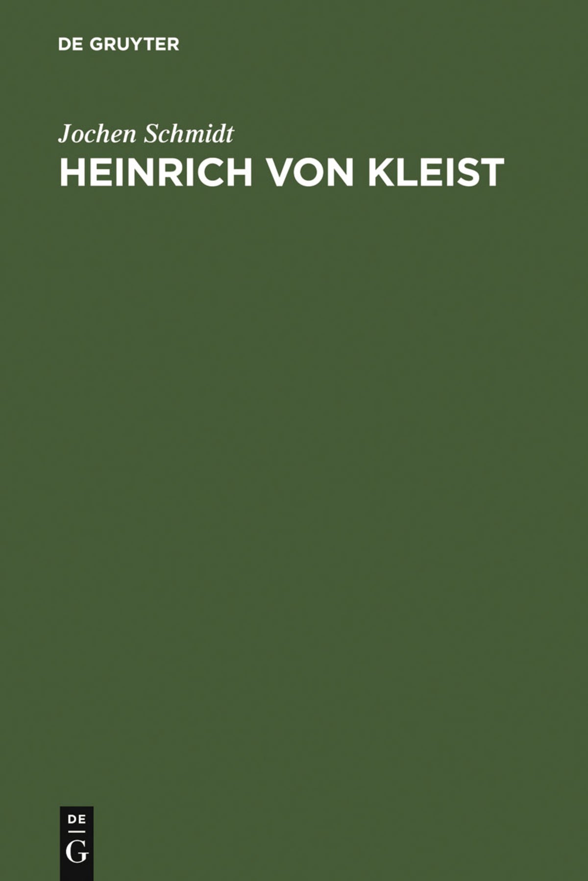 Cover image for Heinrich von Kleist ISBN 9783484102132
