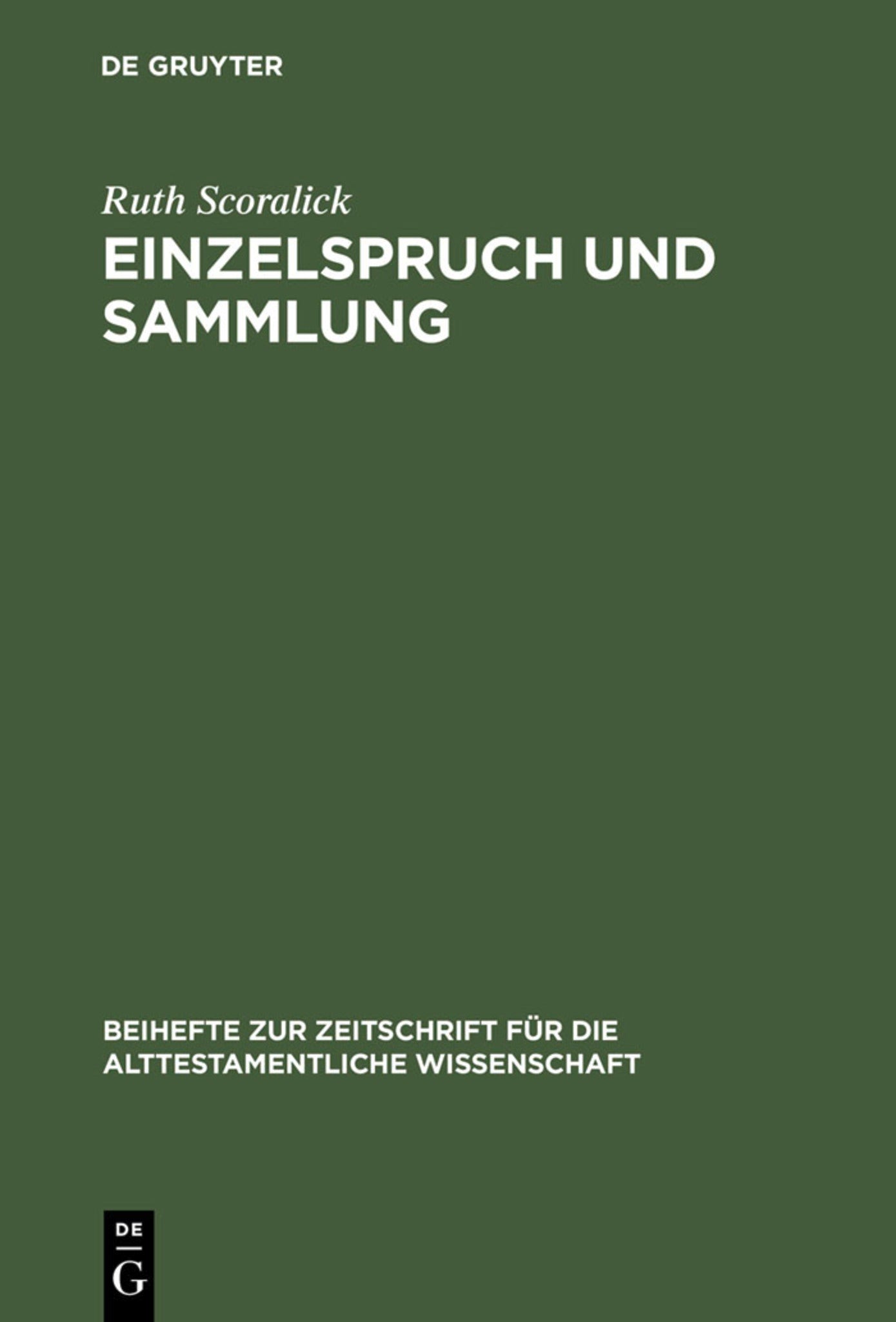 Einzelspruch und Sammlung