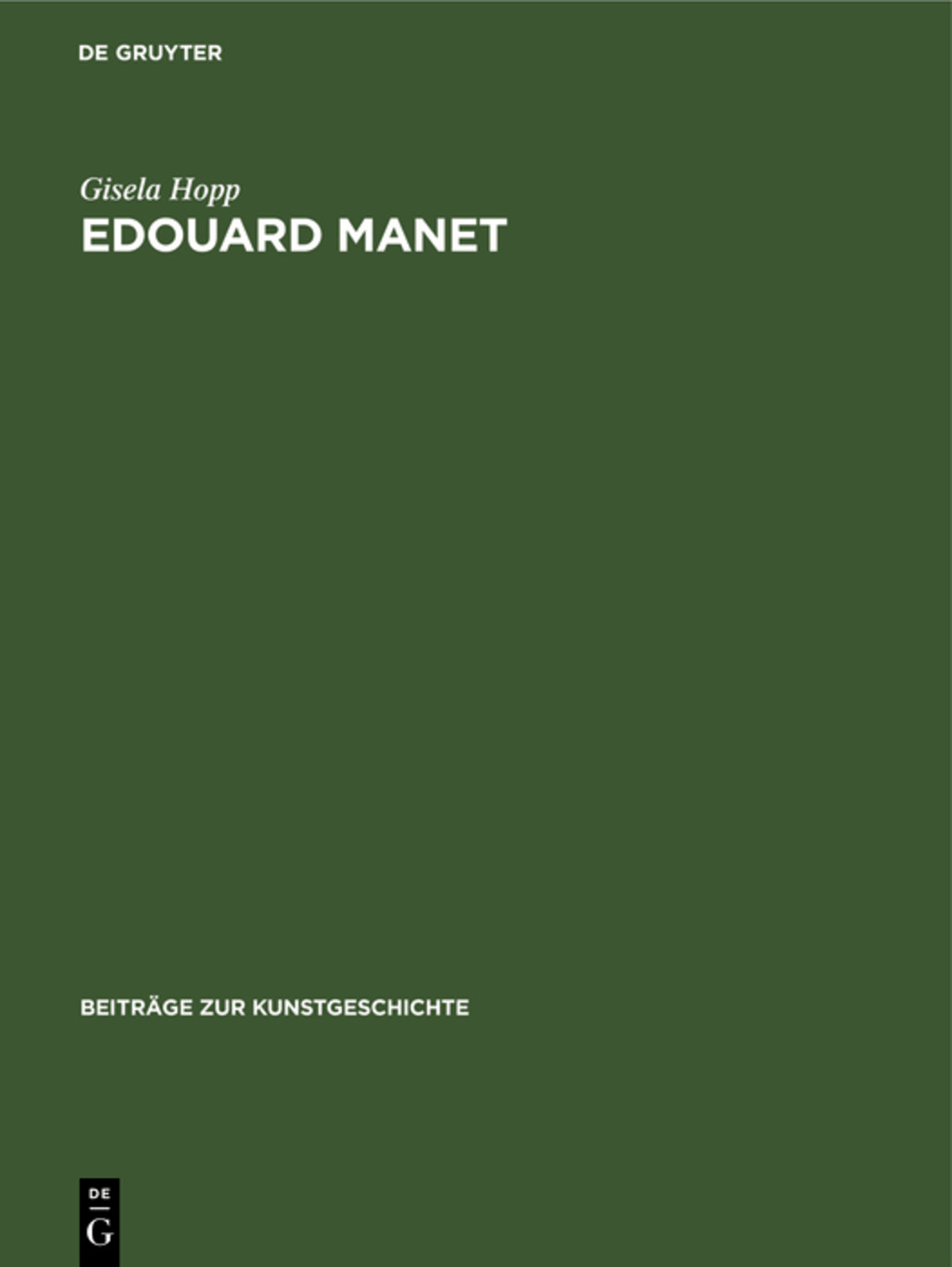Cover image for Edouard Manet ISBN 9783112415313