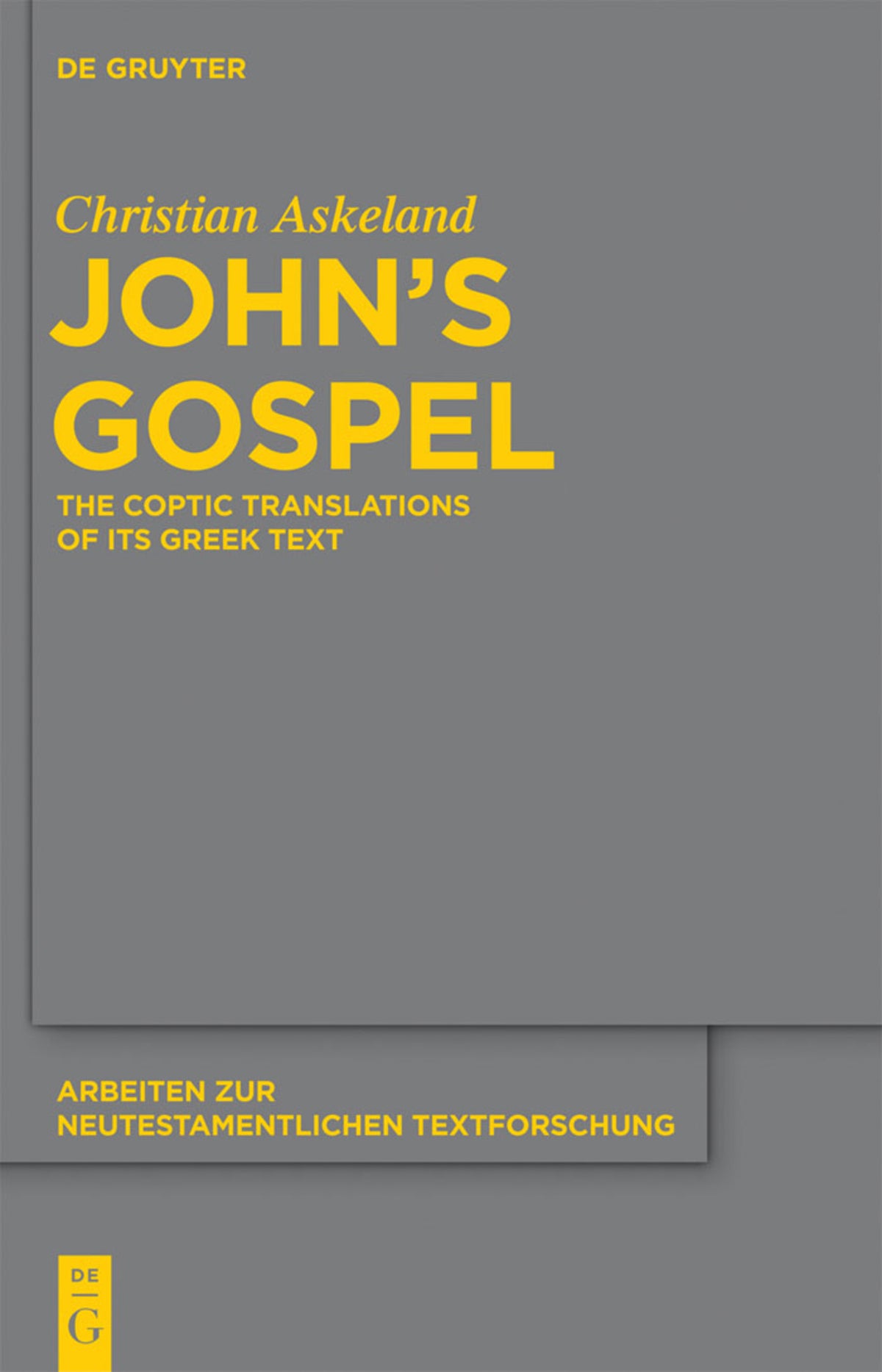 Cover image for John's Gospel ISBN 9783110281385