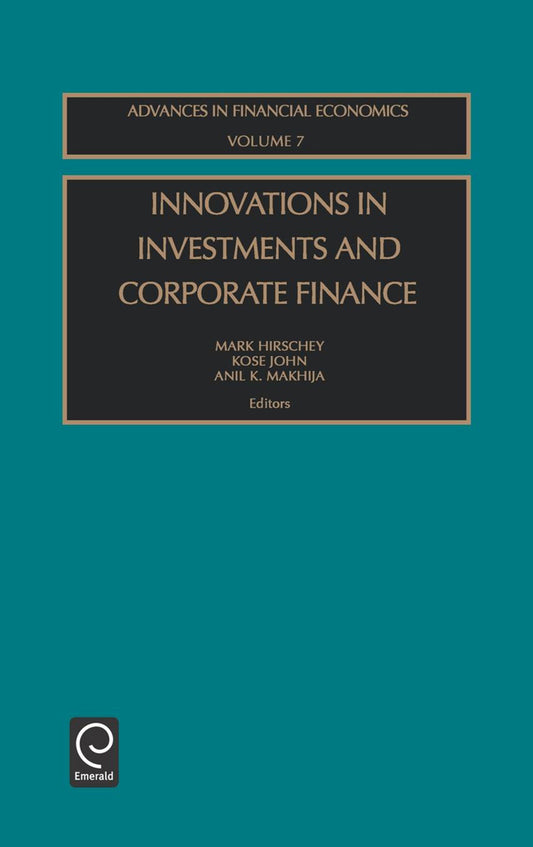 Innovations in Investments and Corporate Finance