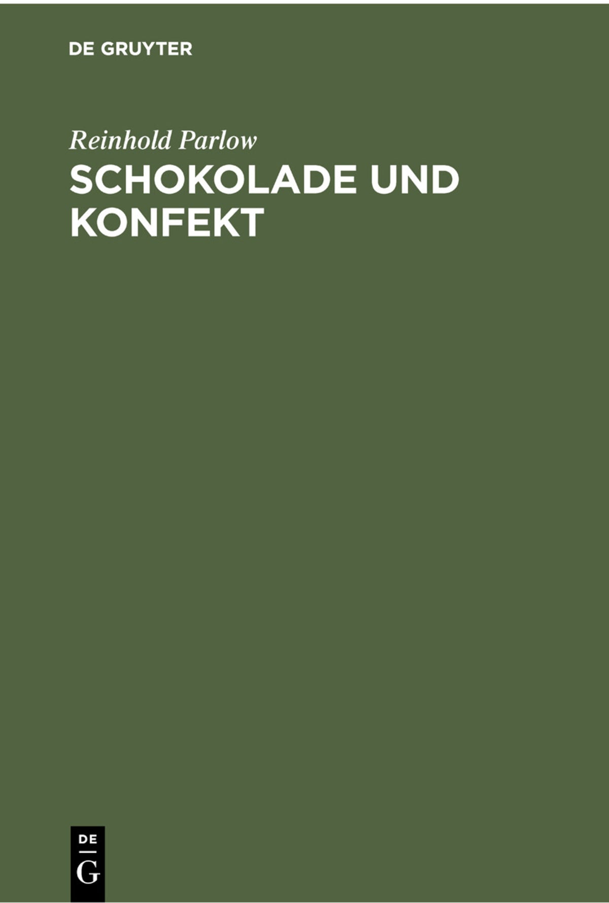 Cover image for Schokolade und Konfekt ISBN 9783112300435