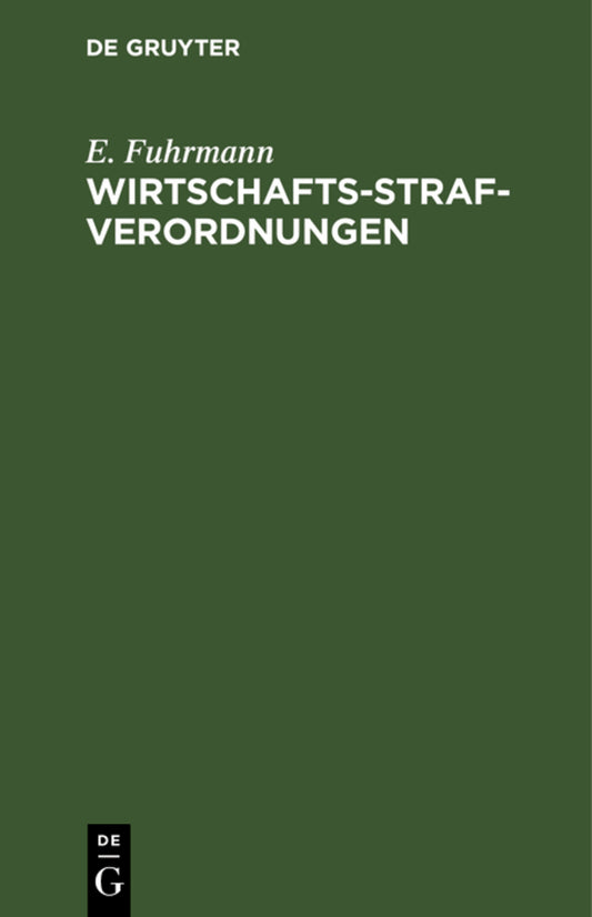 Wirtschafts-Strafverordnungen