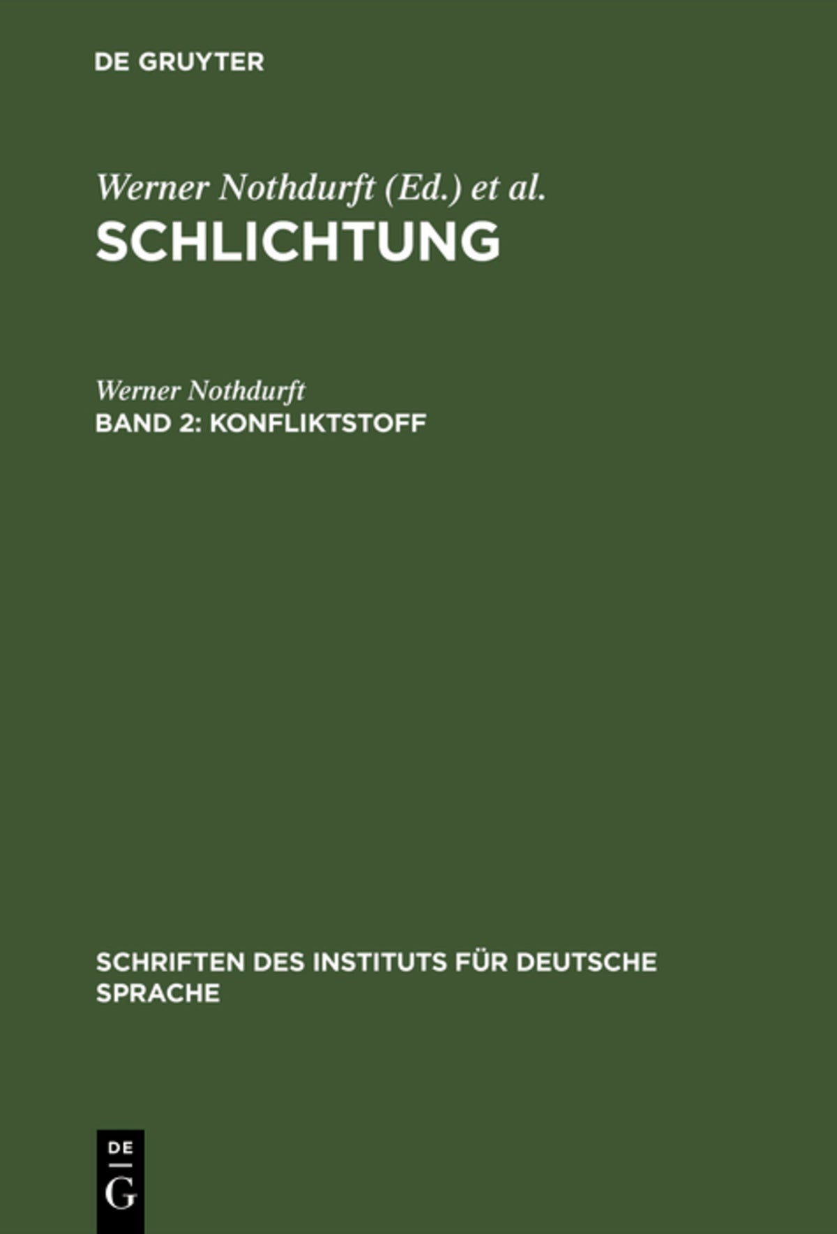 Cover image for Konfliktstoff ISBN 9783110136234