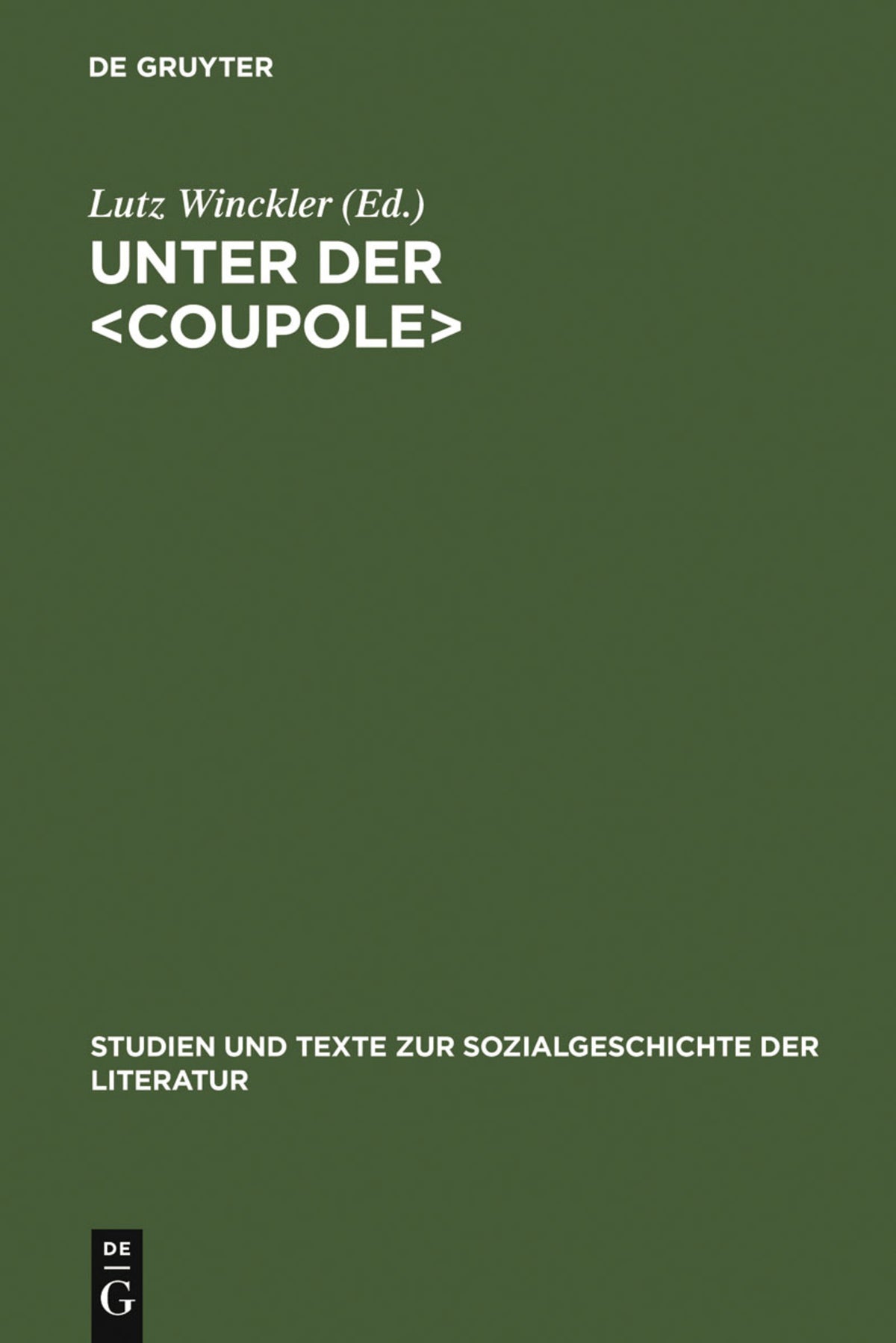 Cover image for Unter der ISBN 9783484350472