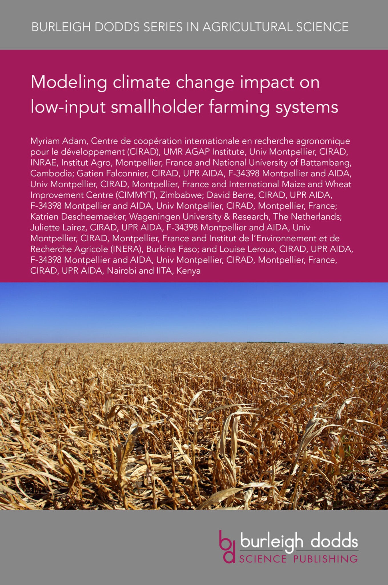 Cover image for Modeling climate change impact on low-input smallholder farming systems ISBN 9781801469104