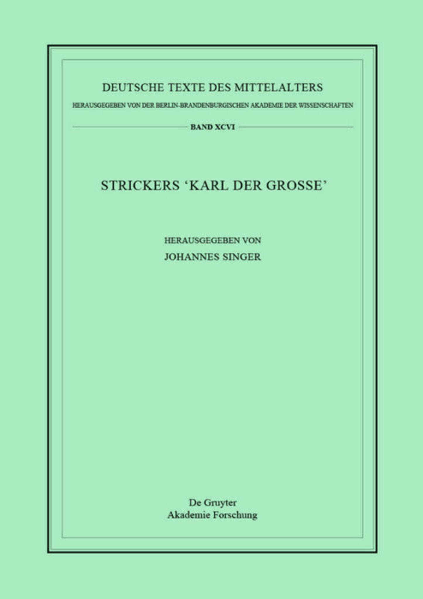 Strickers Karl der Große