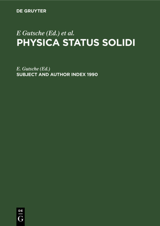 Subject and Author Index 1990