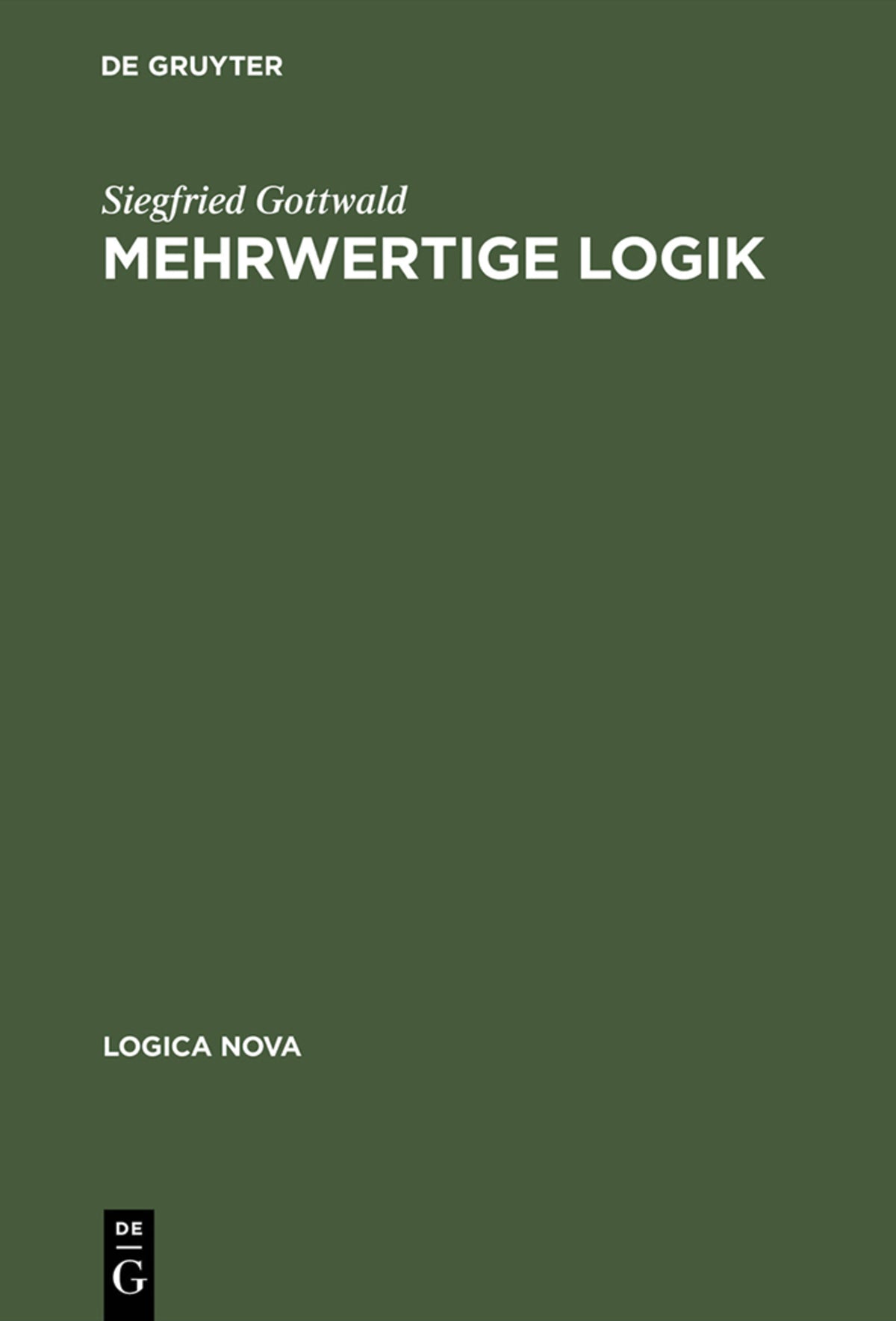 Cover image for Mehrwertige Logik ISBN 9783050007656