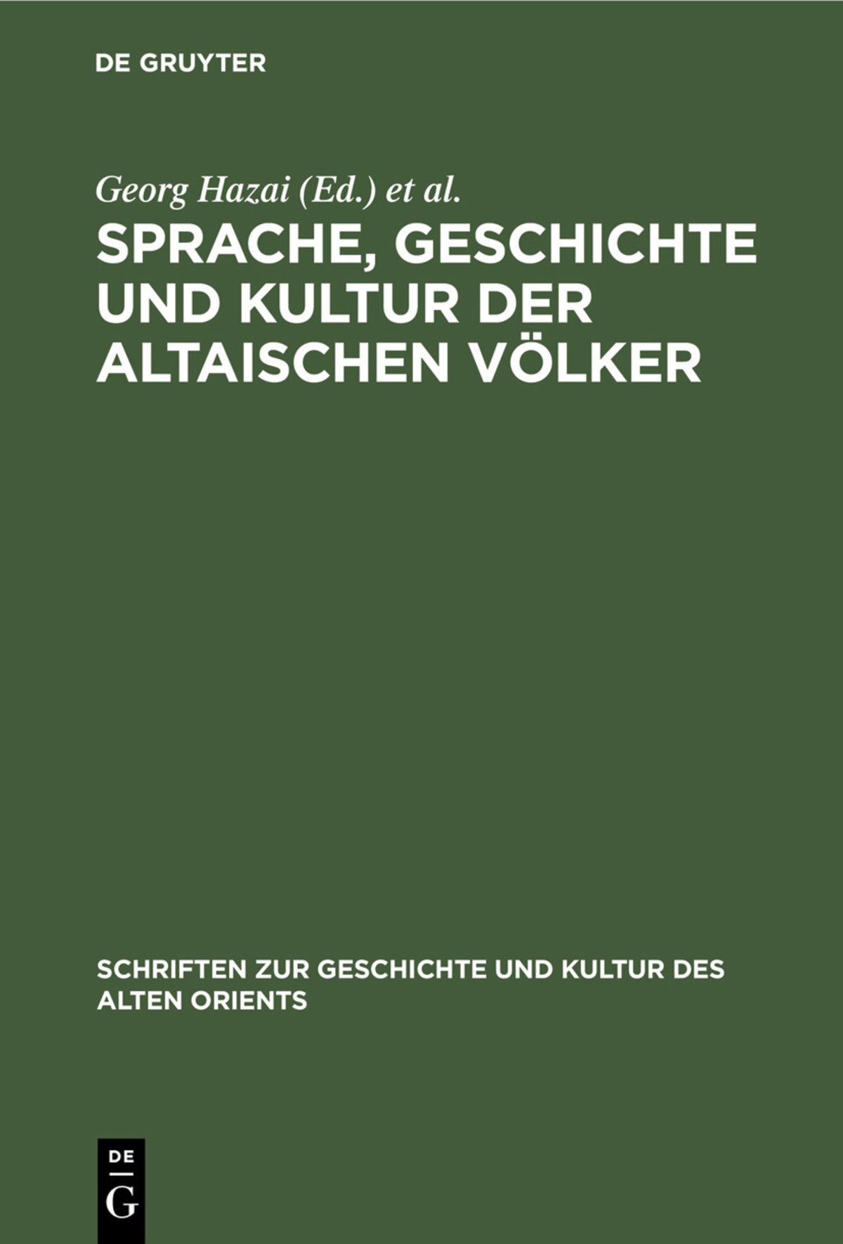 Sprache, Geschichte und Kultur der Altaischen Völker