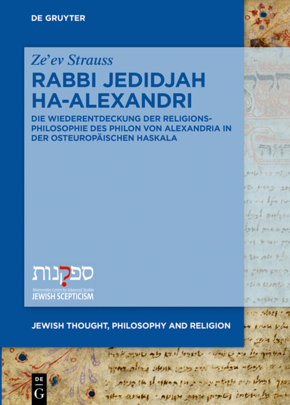 Cover image for Rabbi Jedidjah ha-Alexandri ISBN 9783110652185