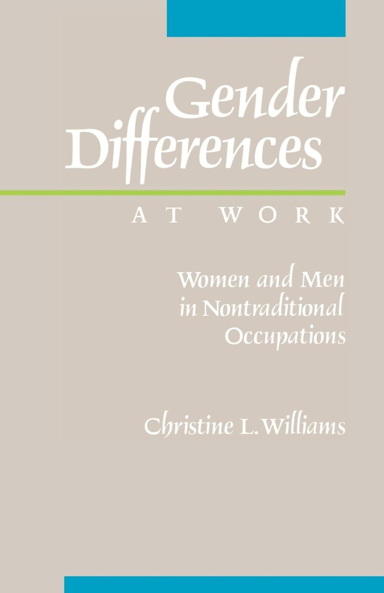 Cover image for Gender Differences at Work ISBN 9780520911277
