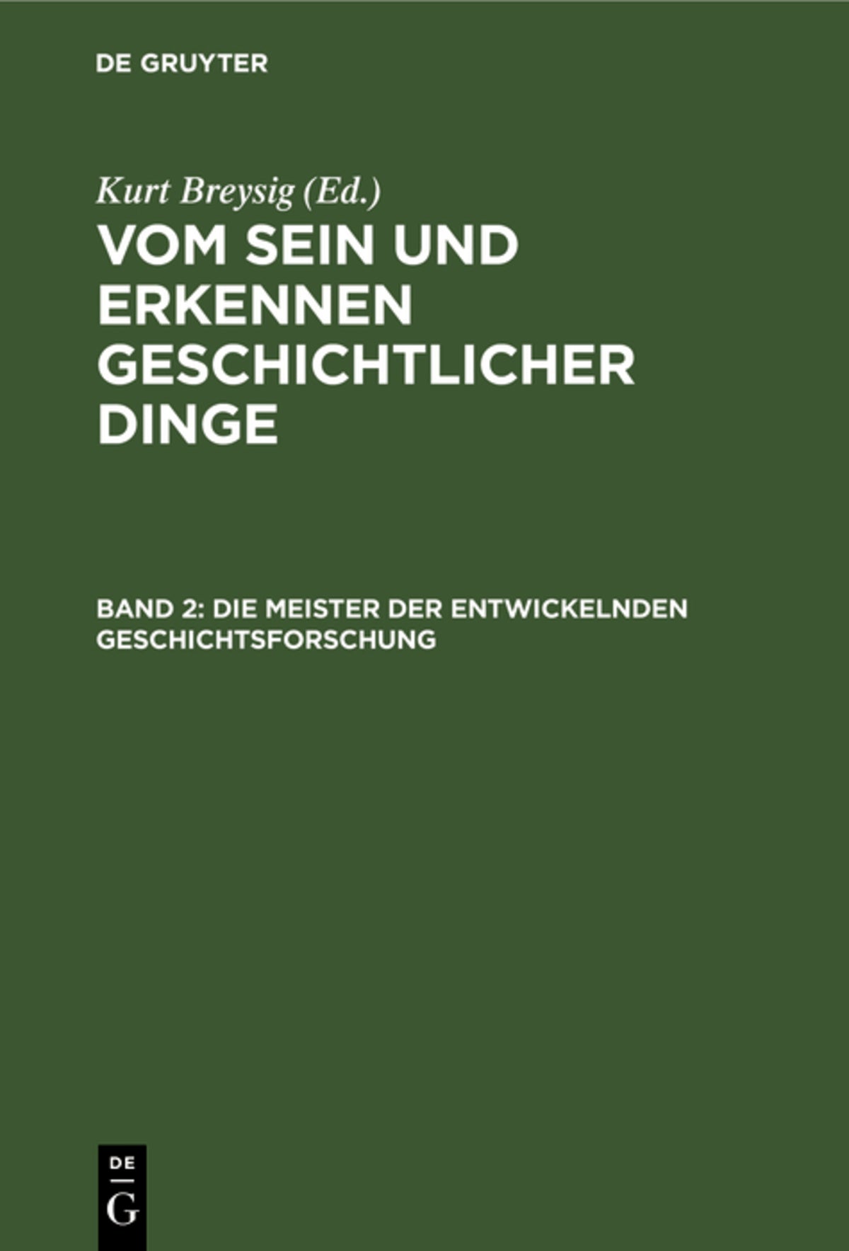 Cover image for Die Meister der entwickelnden Geschichtsforschung ISBN 9783111140018