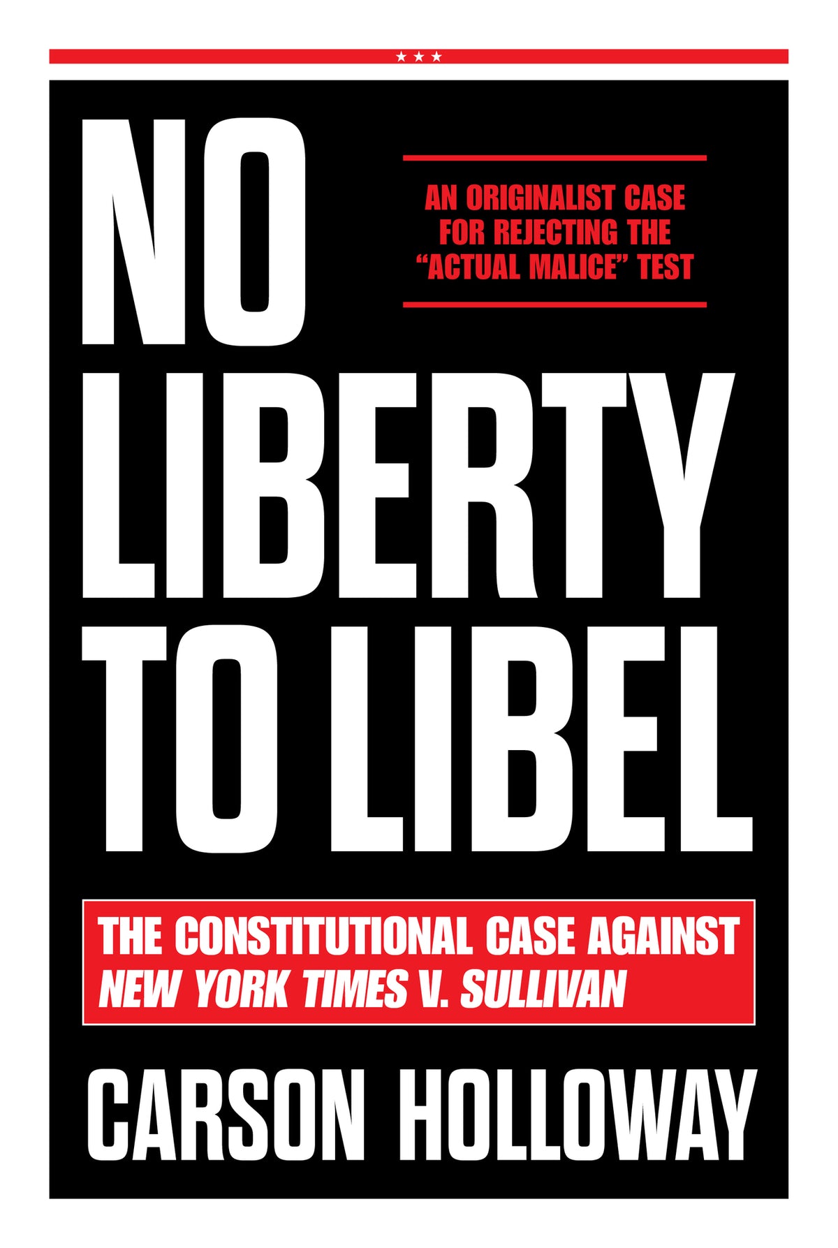 Cover image for No Liberty to Libel ISBN 9781641775038