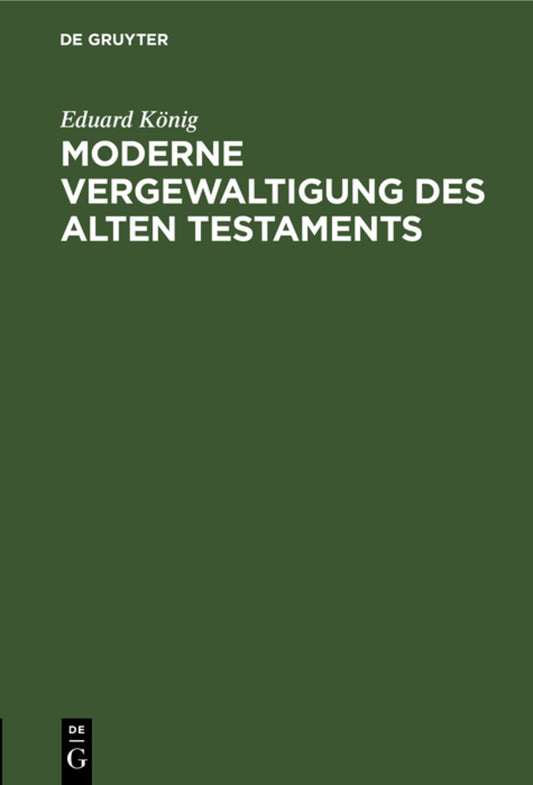 Moderne Vergewaltigung des Alten Testaments