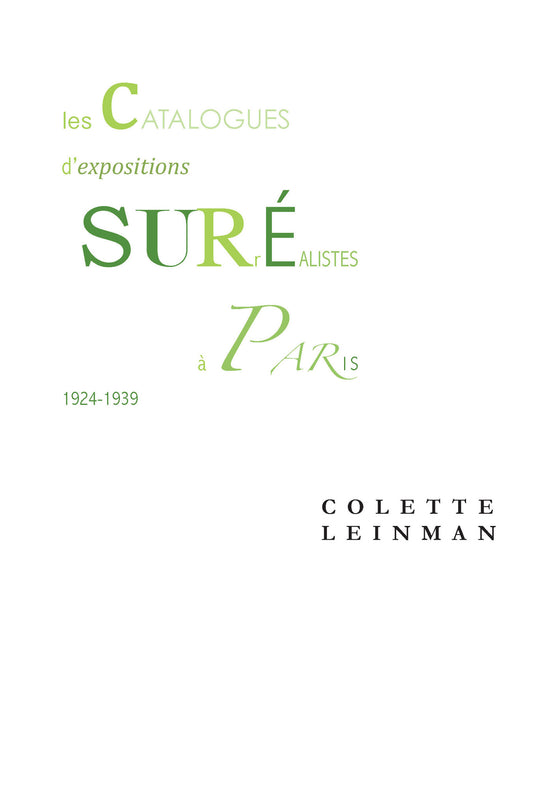Les catalogues d’expositions surréalistes à Paris entre 1924 et 1939