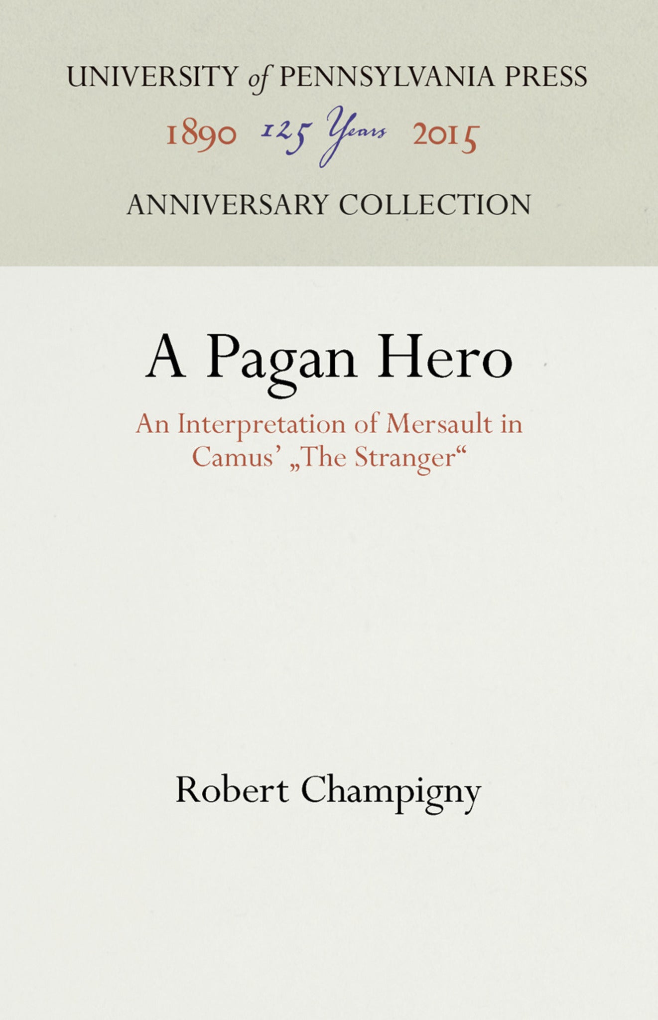 Cover image for A Pagan Hero ISBN 9781512815153