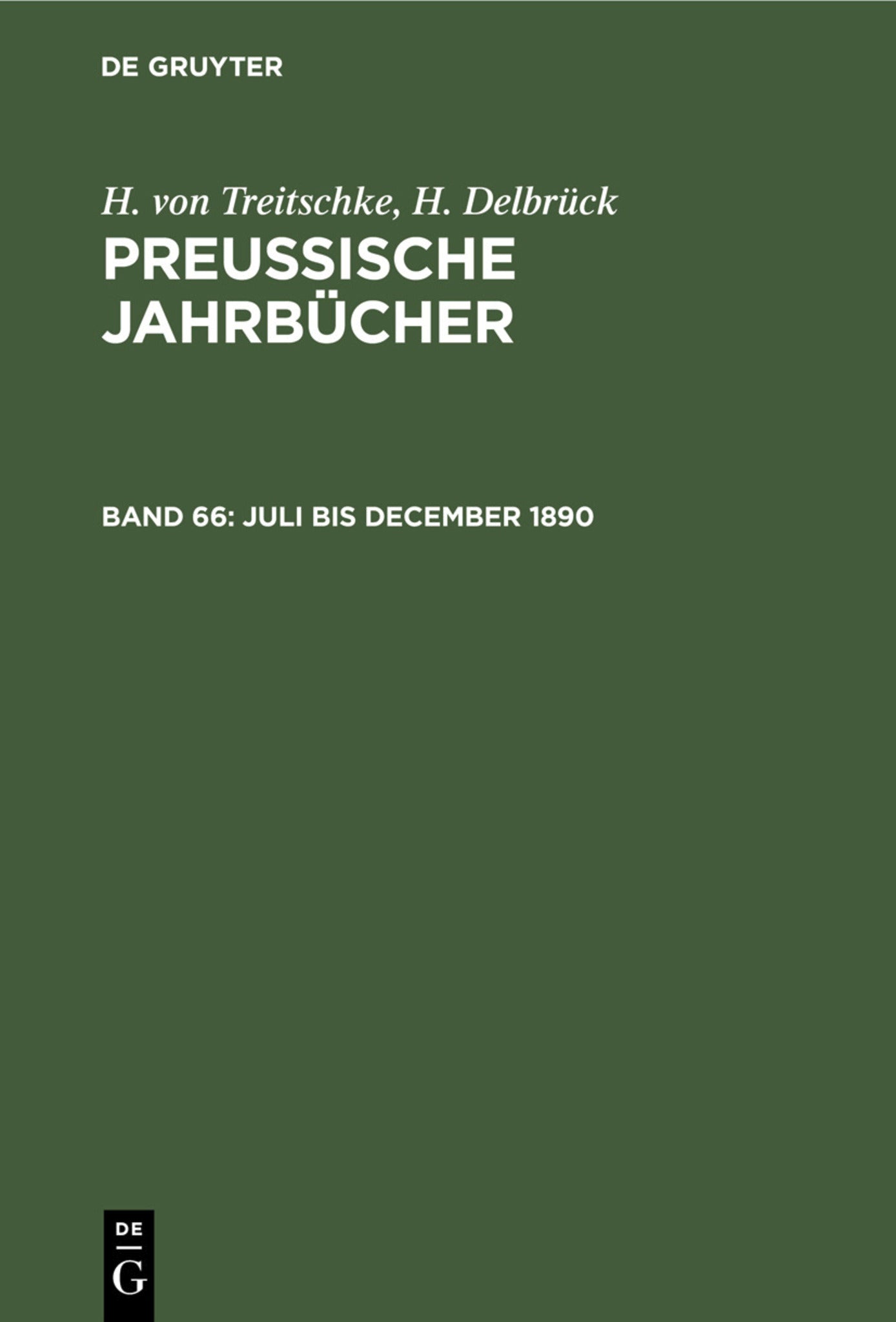 Juli bis December 1890