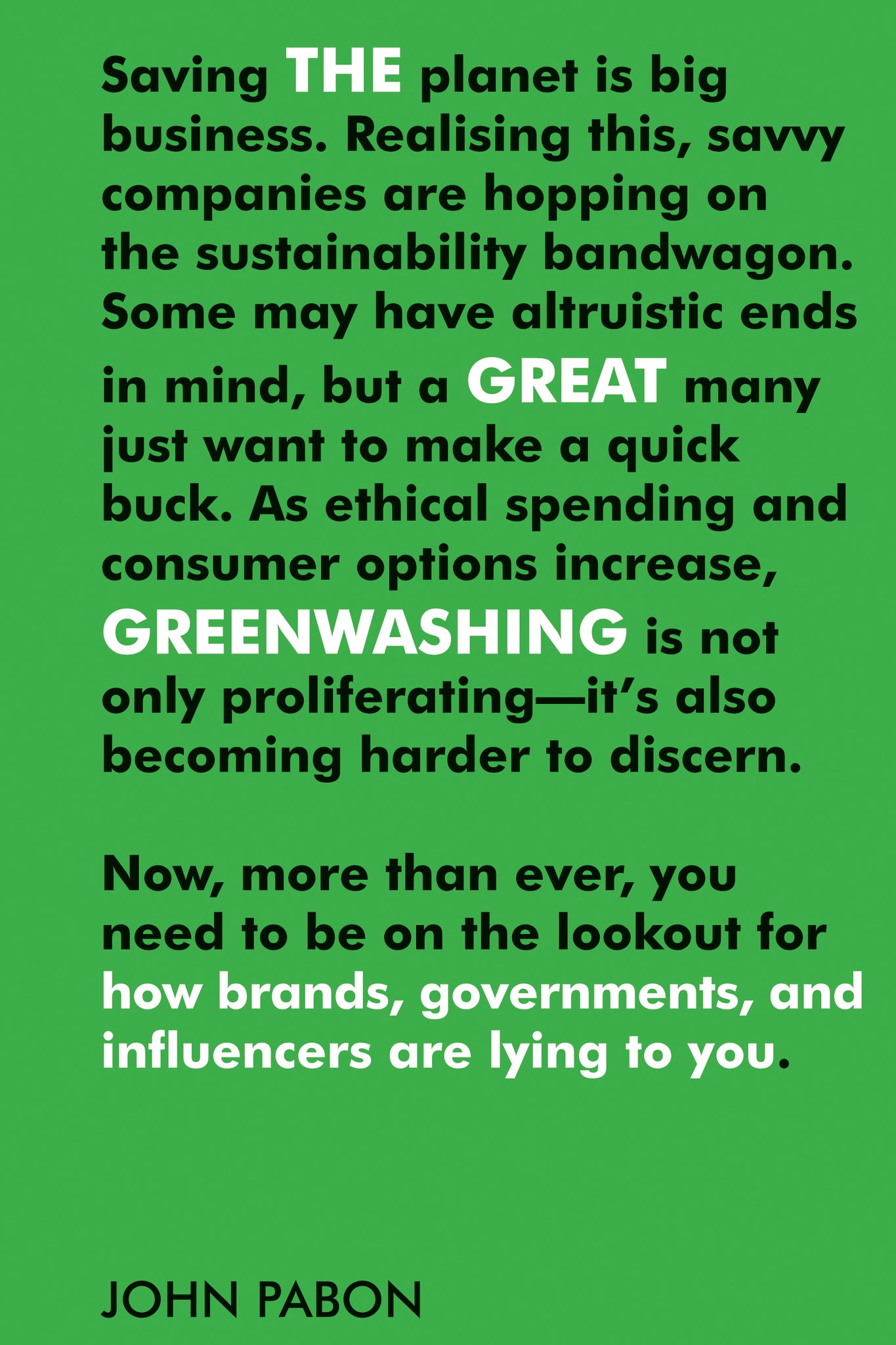 Cover image for The Great Greenwashing ISBN 9781487012861