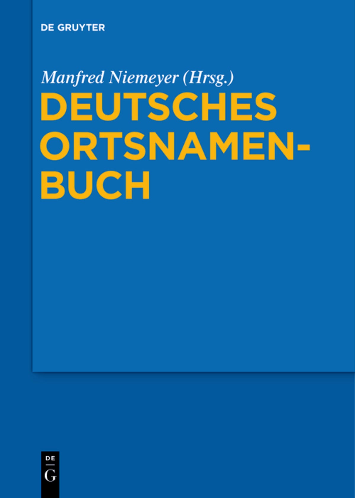 Cover image for Deutsches Ortsnamenbuch ISBN 9783110189087