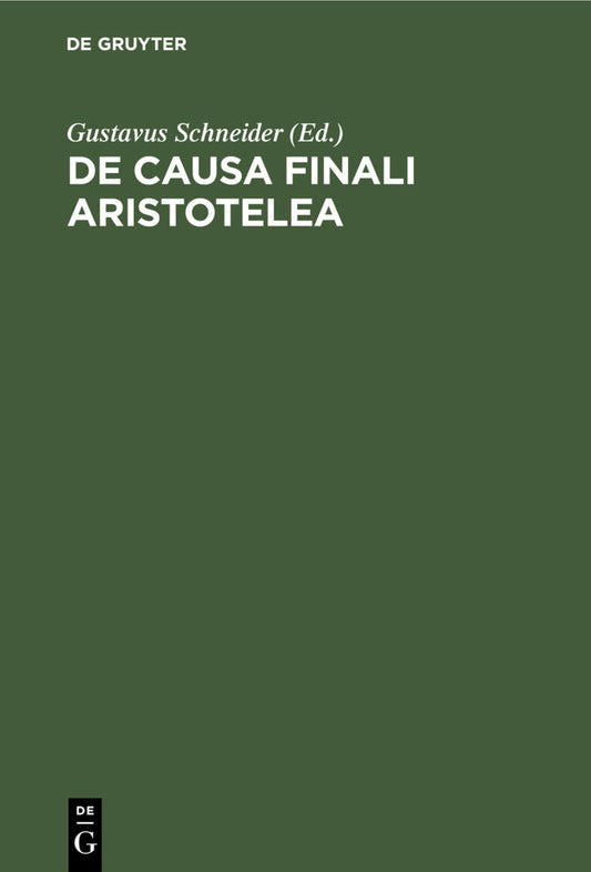 De causa finali Aristotelea