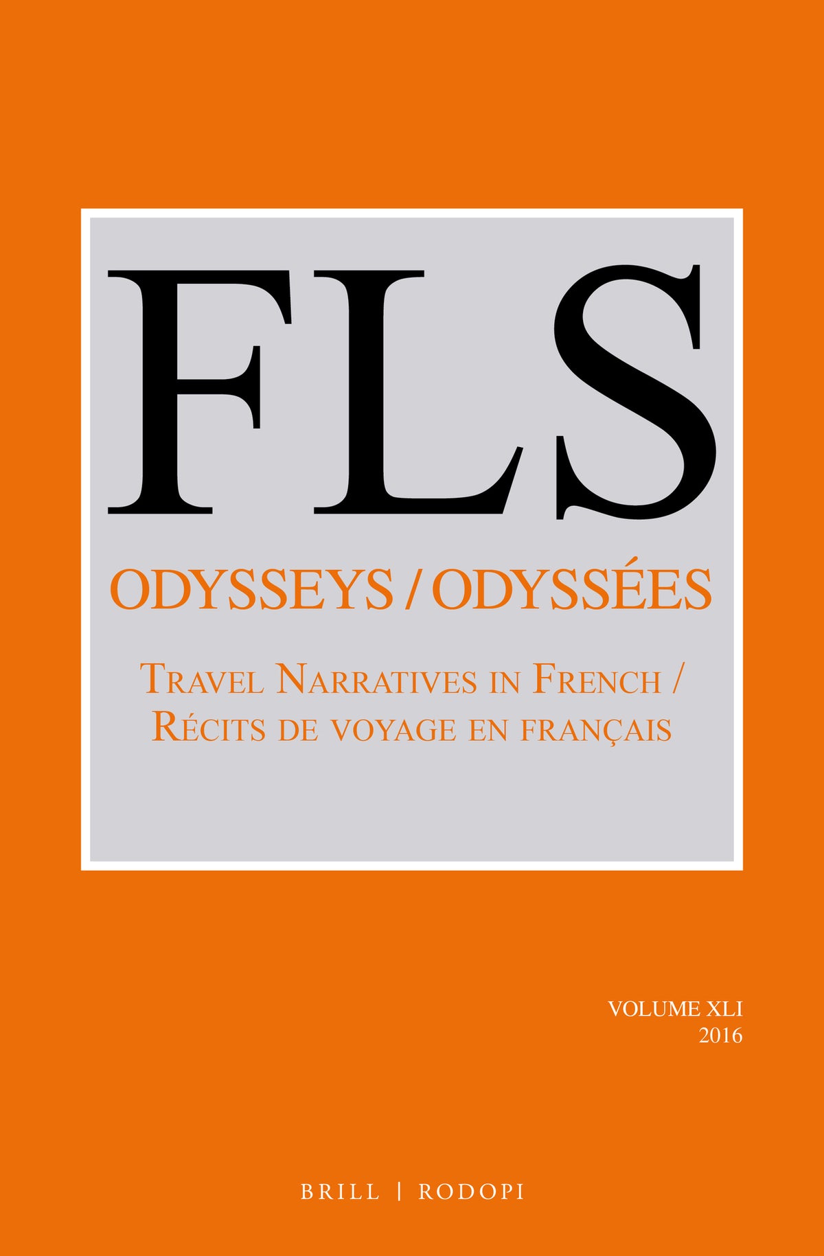 Cover image for Odysseys / Odyssées ISBN 9789004334687