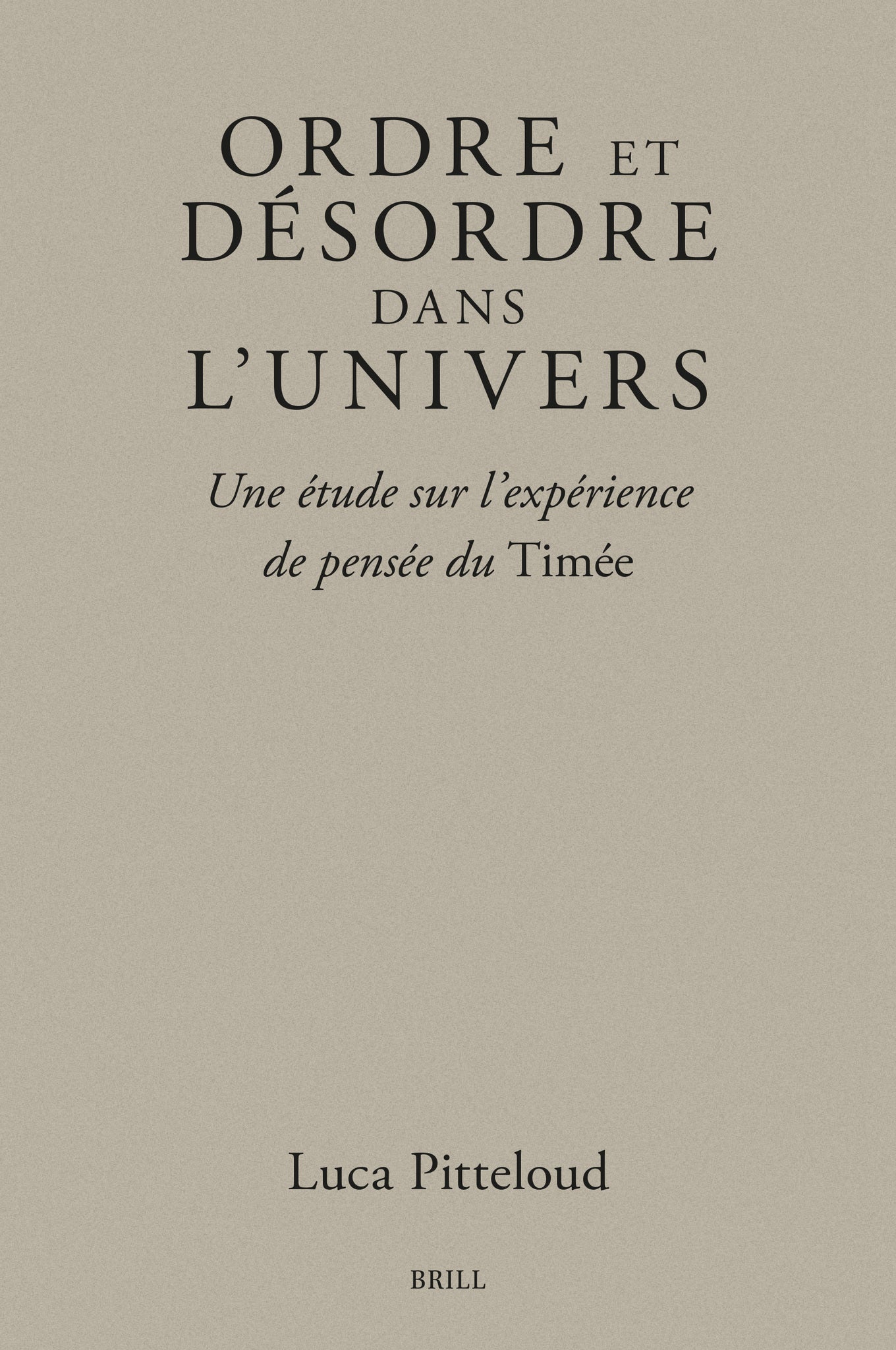 Ordre et désordre dans l’univers