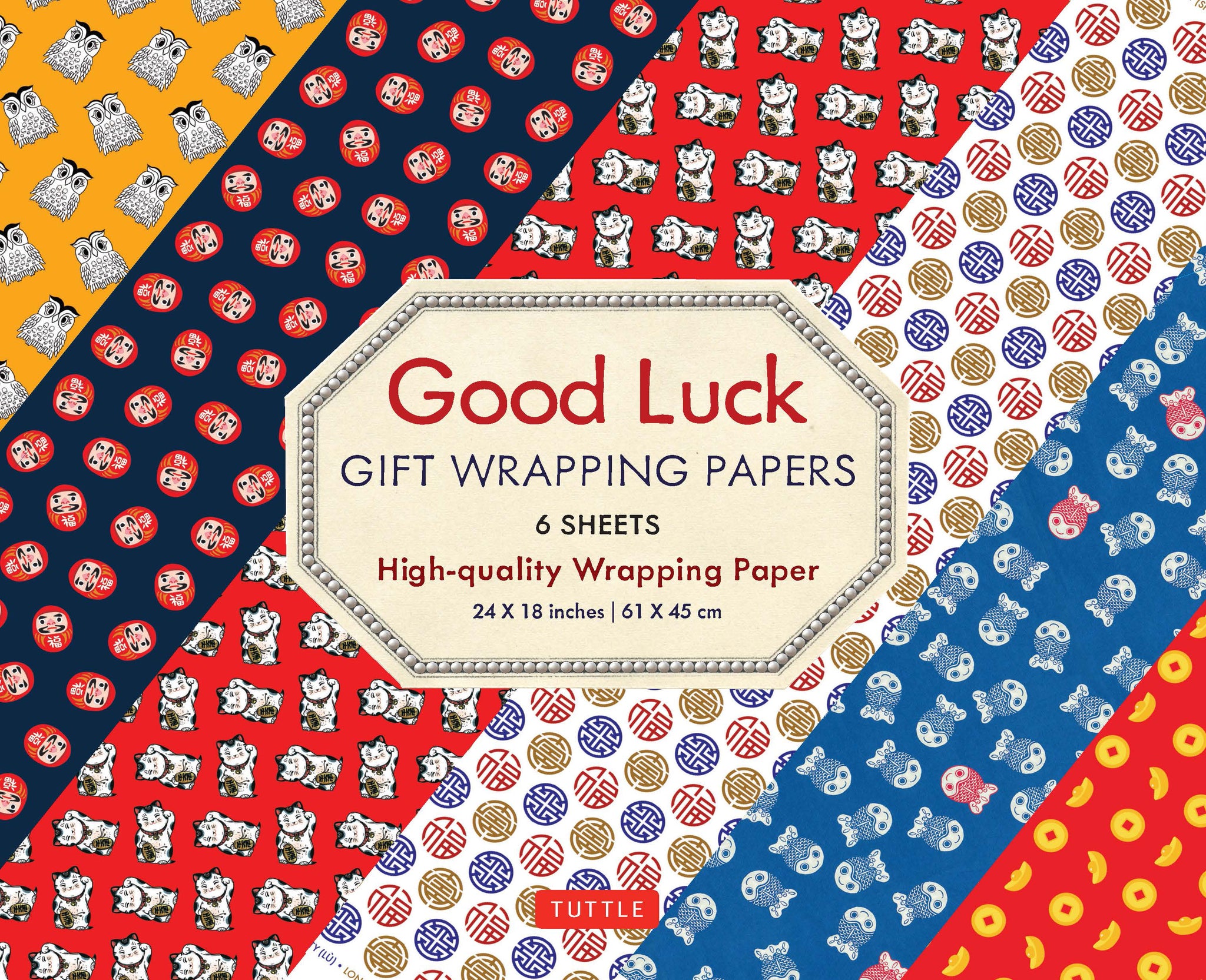 Cover image for Good Luck Gift Wrapping Papers - 6 sheets ISBN 9780804851152