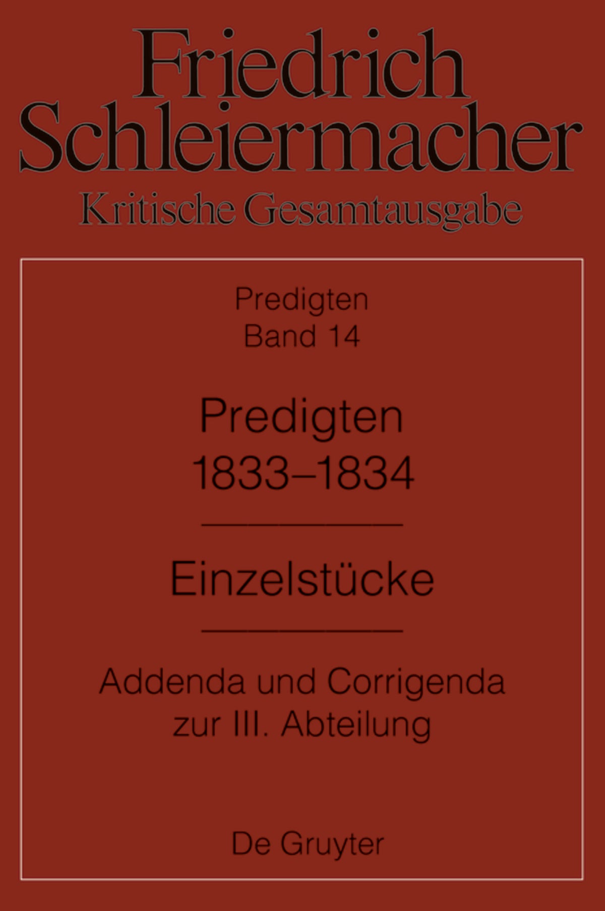 Predigten 1833-1834